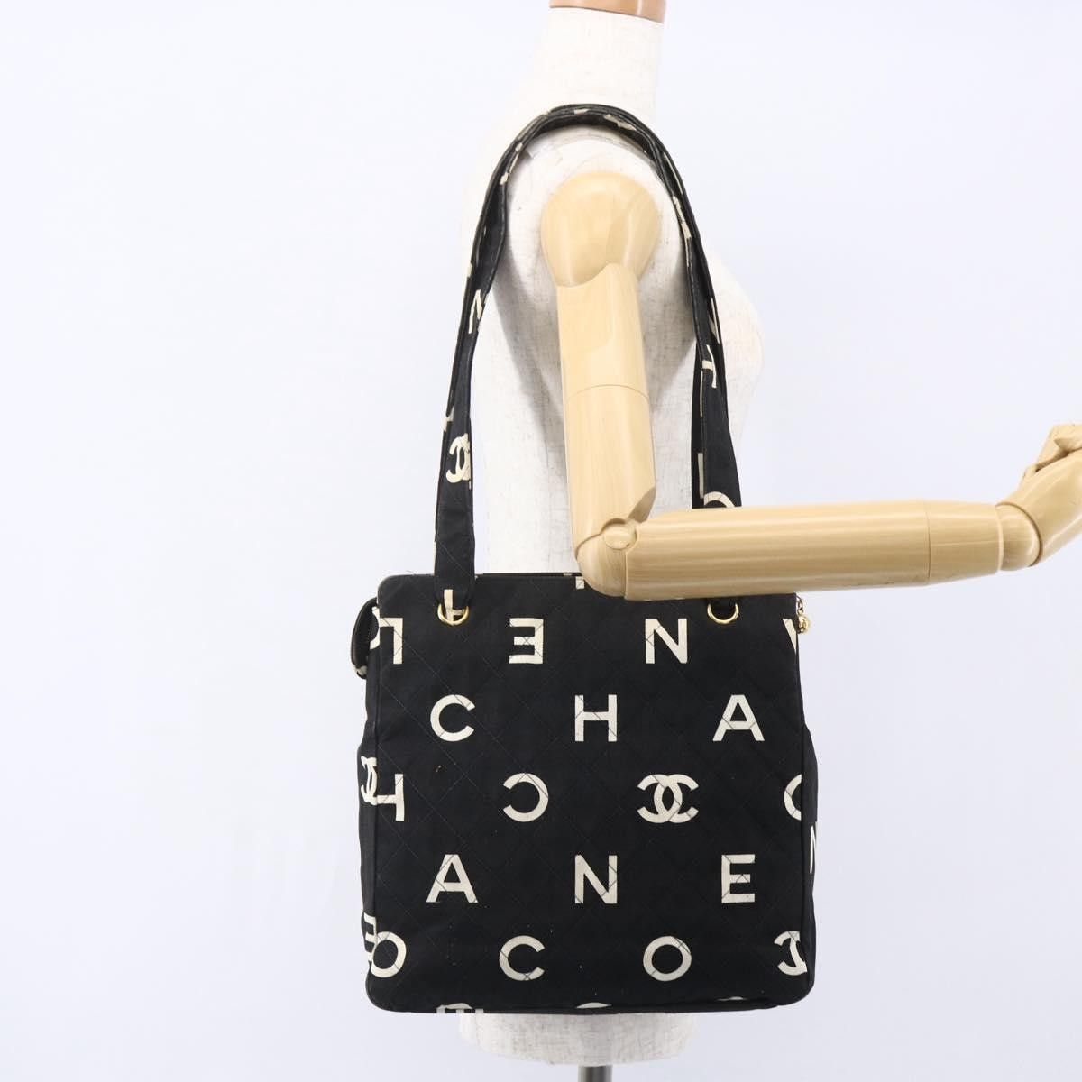 Chanel Chanel Vintage Coco Logo Zip Tote Quilted Printed Canvas Size ONE SIZE - 14 Thumbnail
