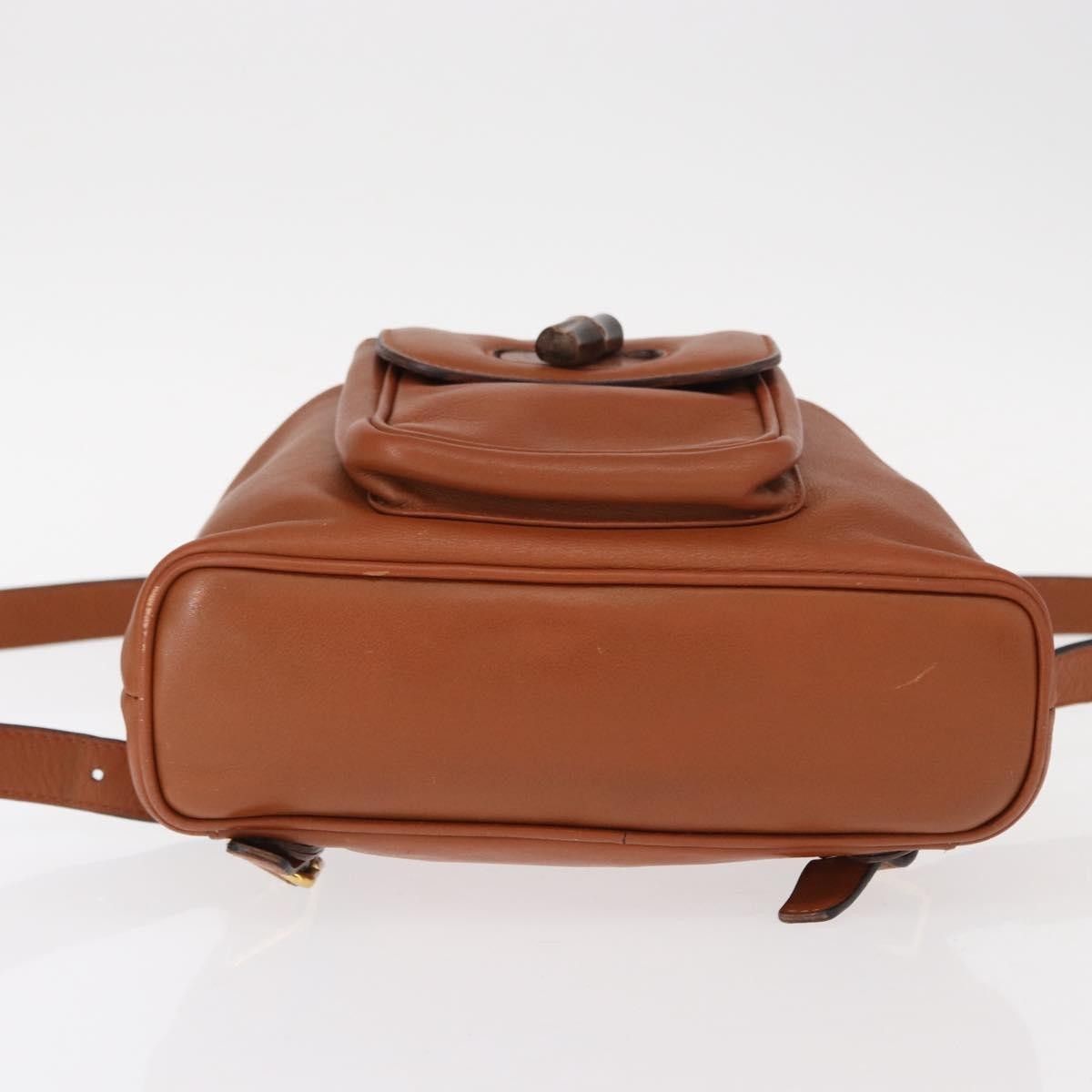 Gucci Gucci Vintage Bamboo Backpack Leather Size ONE SIZE - 20 Thumbnail