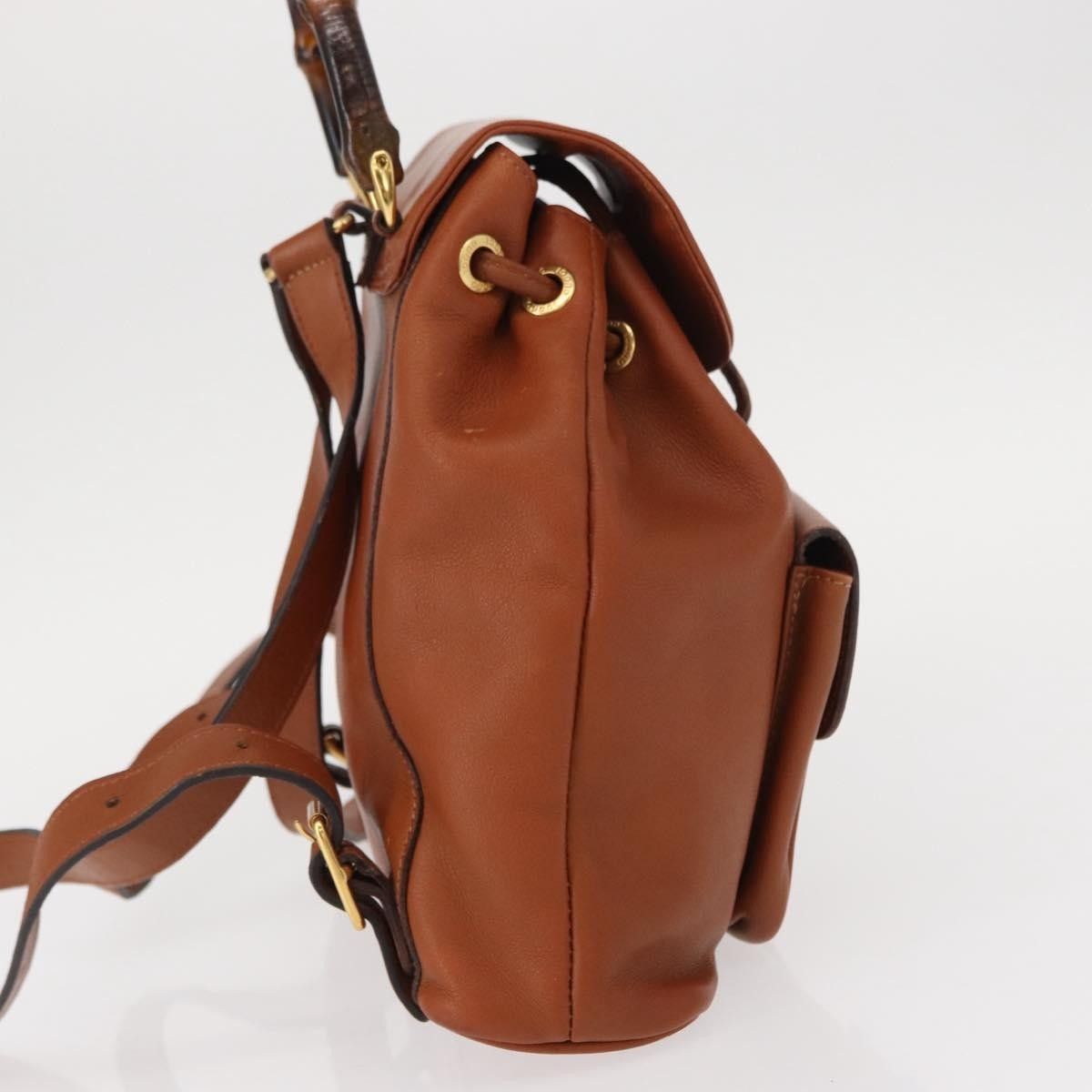 Gucci Gucci Vintage Bamboo Backpack Leather Size ONE SIZE - 4 Thumbnail