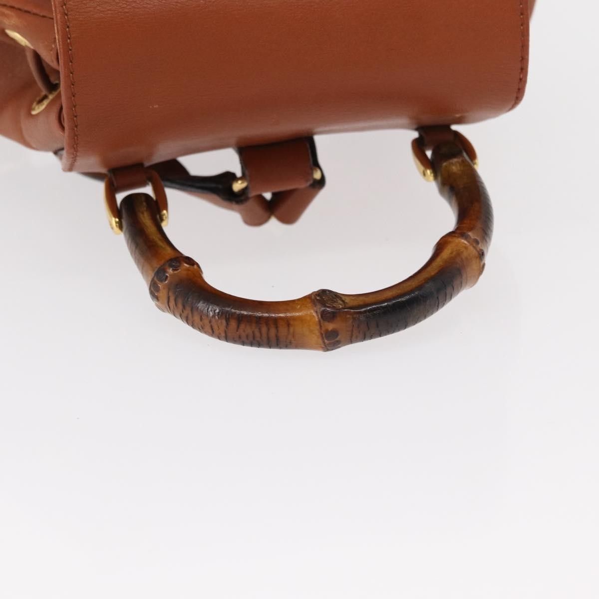 Gucci Gucci Vintage Bamboo Backpack Leather Size ONE SIZE - 7 Thumbnail