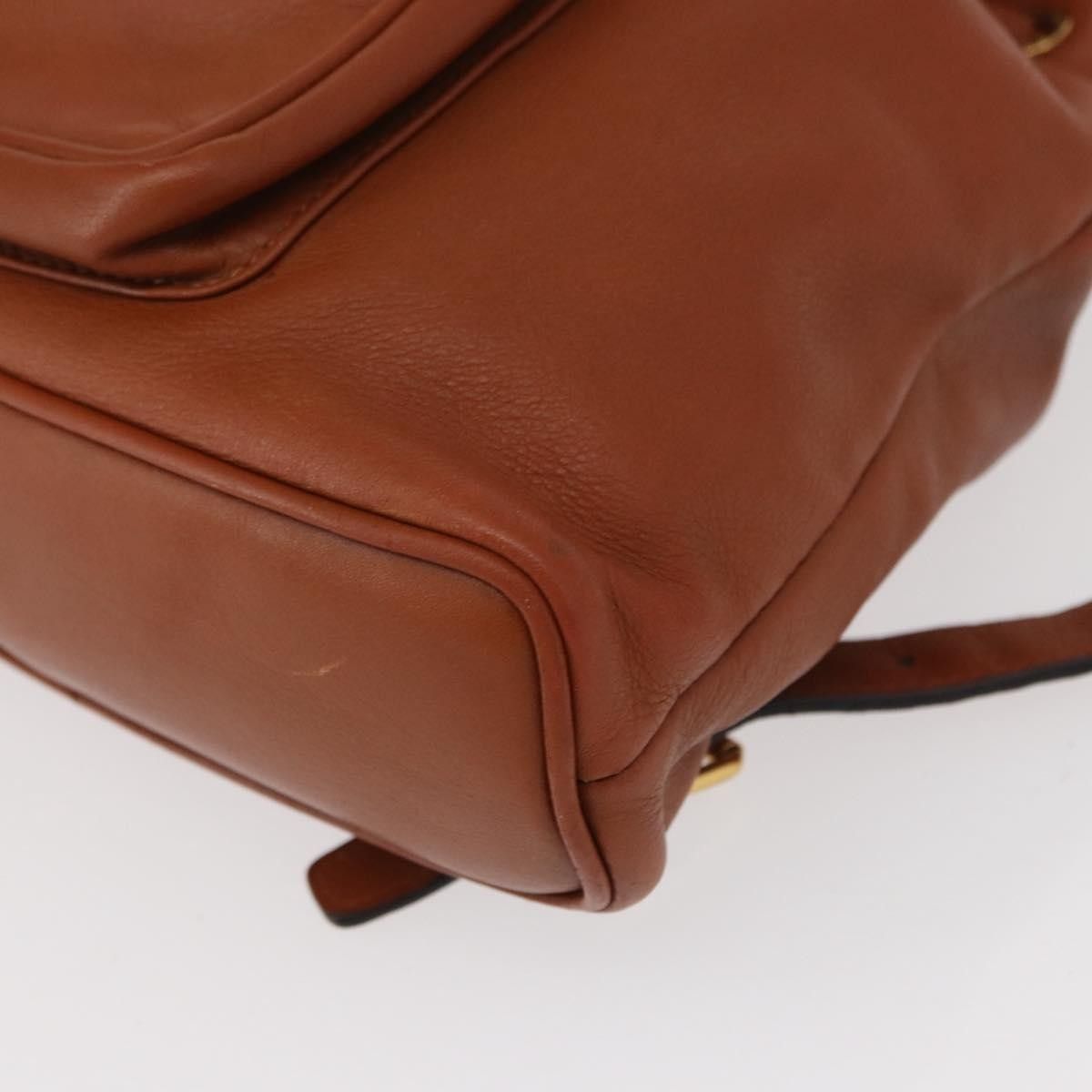 Gucci Gucci Vintage Bamboo Backpack Leather Size ONE SIZE - 9 Thumbnail