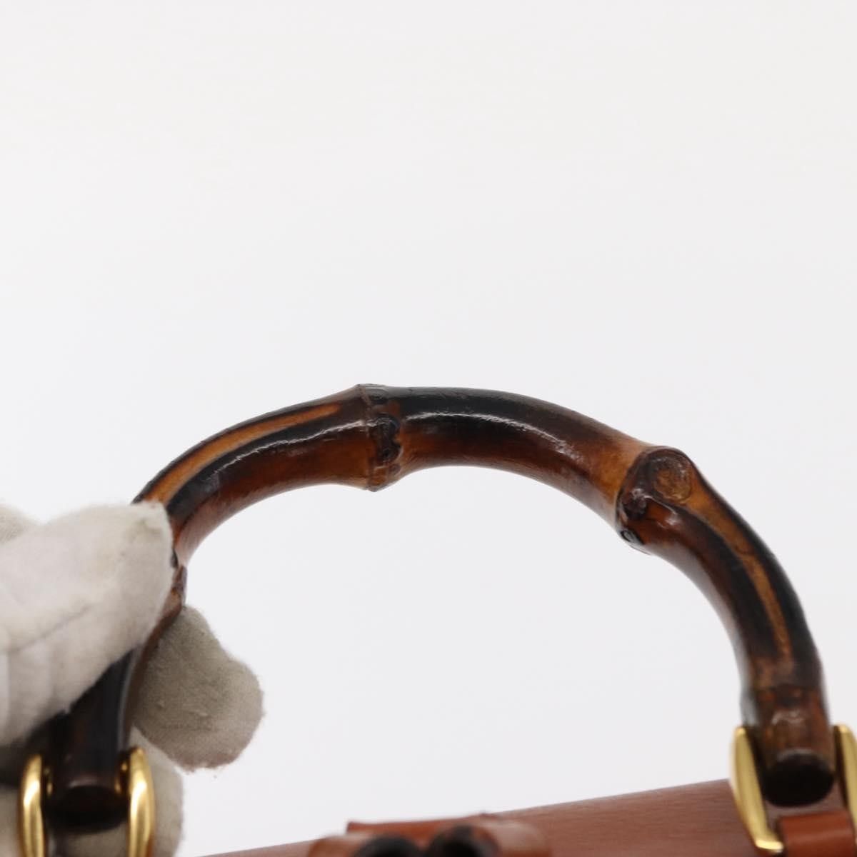 Gucci Gucci Vintage Bamboo Backpack Leather Size ONE SIZE - 16 Thumbnail