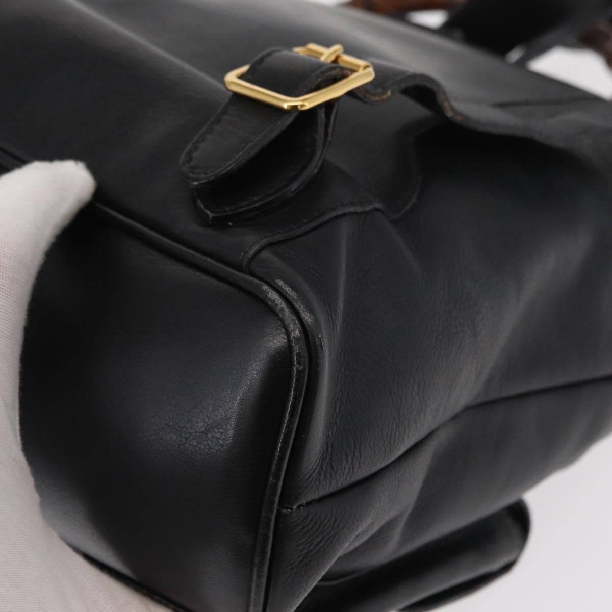 Gucci Gucci Vintage Bamboo Backpack Leather Size ONE SIZE - 11 Thumbnail