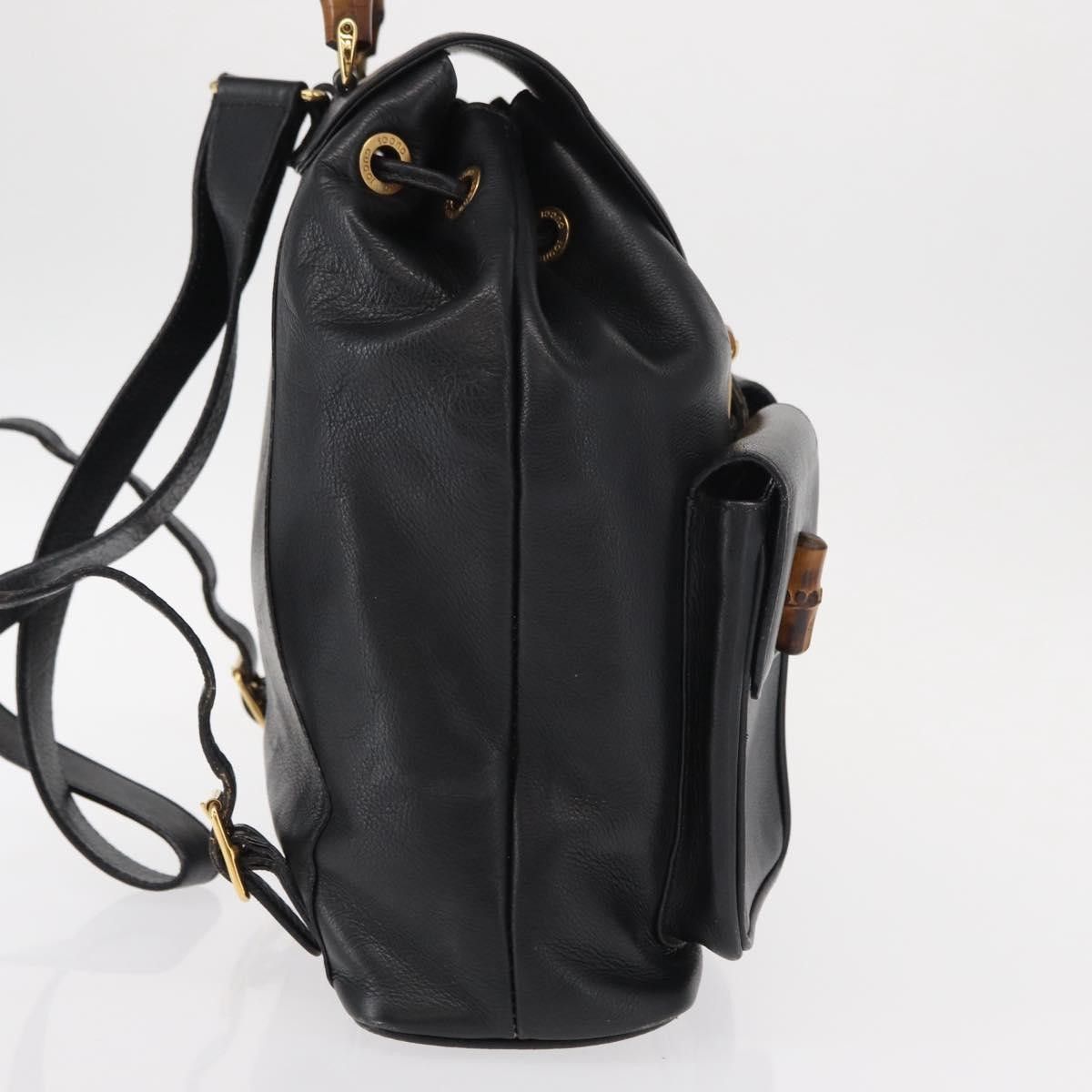 Gucci Gucci Vintage Bamboo Backpack Leather Size ONE SIZE - 4 Thumbnail
