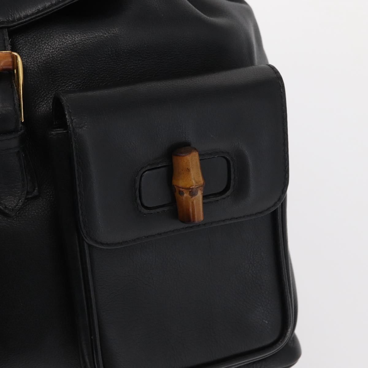 Gucci Gucci Vintage Bamboo Backpack Leather Size ONE SIZE - 23 Thumbnail