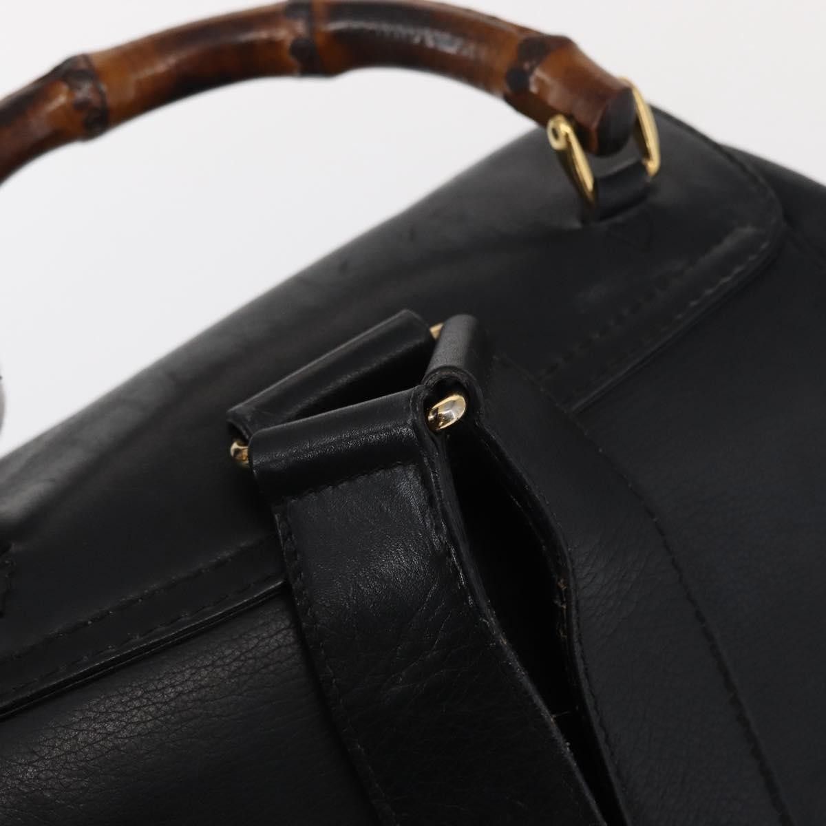 Gucci Gucci Vintage Bamboo Backpack Leather Size ONE SIZE - 17 Thumbnail