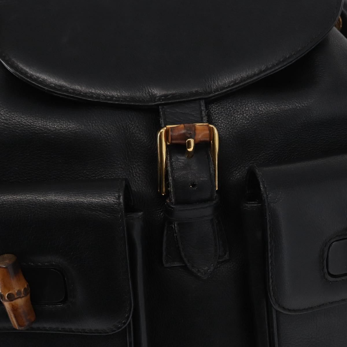Gucci Gucci Vintage Bamboo Backpack Leather Size ONE SIZE - 13 Thumbnail
