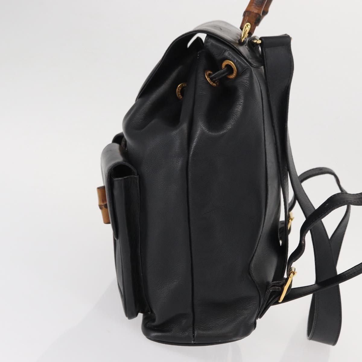 Gucci Gucci Vintage Bamboo Backpack Leather Size ONE SIZE - 3 Thumbnail