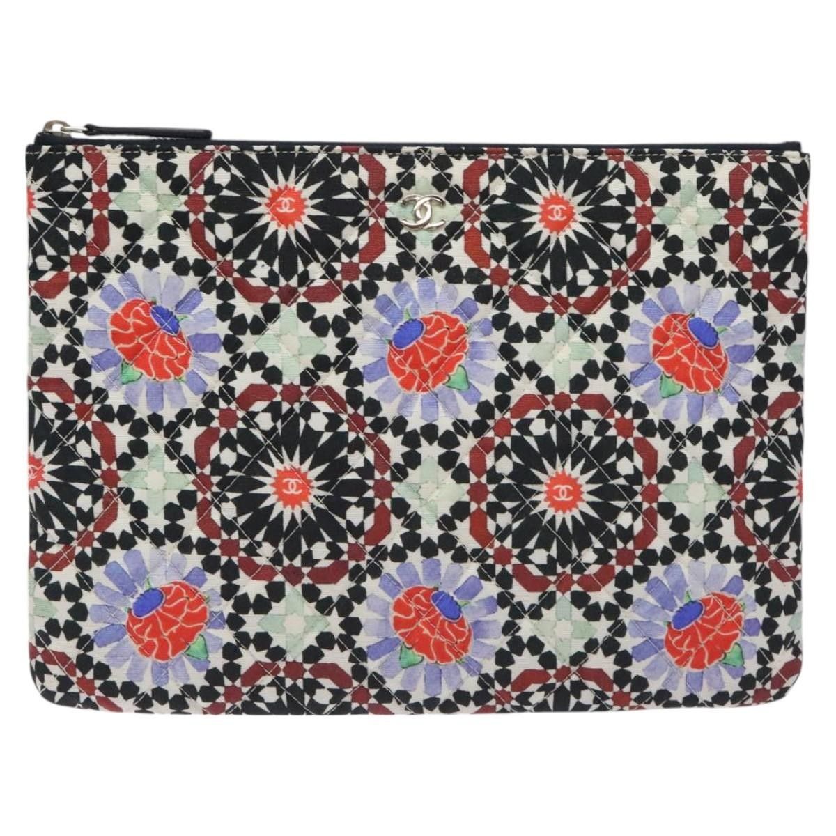 Chanel Chanel Dubai O Case Clutch Quilted Printed Nylon Size ONE SIZE - 17 Thumbnail