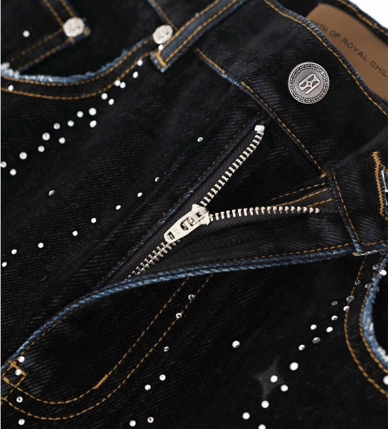 Birth of Royal Child 20k Diamond Starlight Denim Shorts Black Size US 34 / EU 50 - 4 Thumbnail