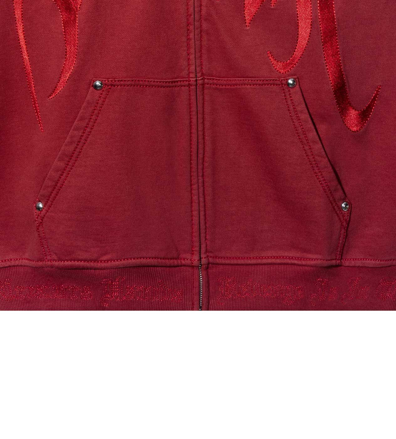 Revenge Xxxtentacion Kill Contrast Zip Up Hoodie Red Size US L / EU 52-54 / 3 - 6 Thumbnail
