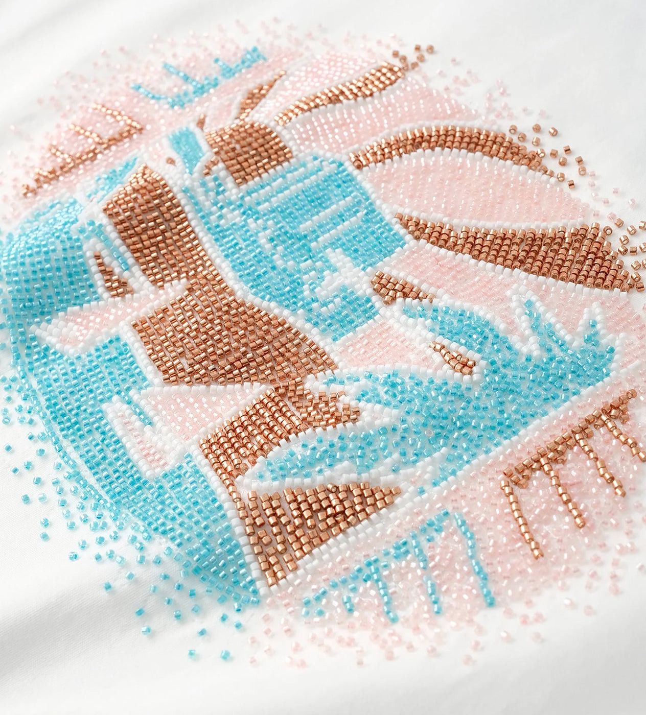 Birth of Royal Child Beaded Nile River Tee White Size US M / EU 48-50 / 2 - 3 Thumbnail