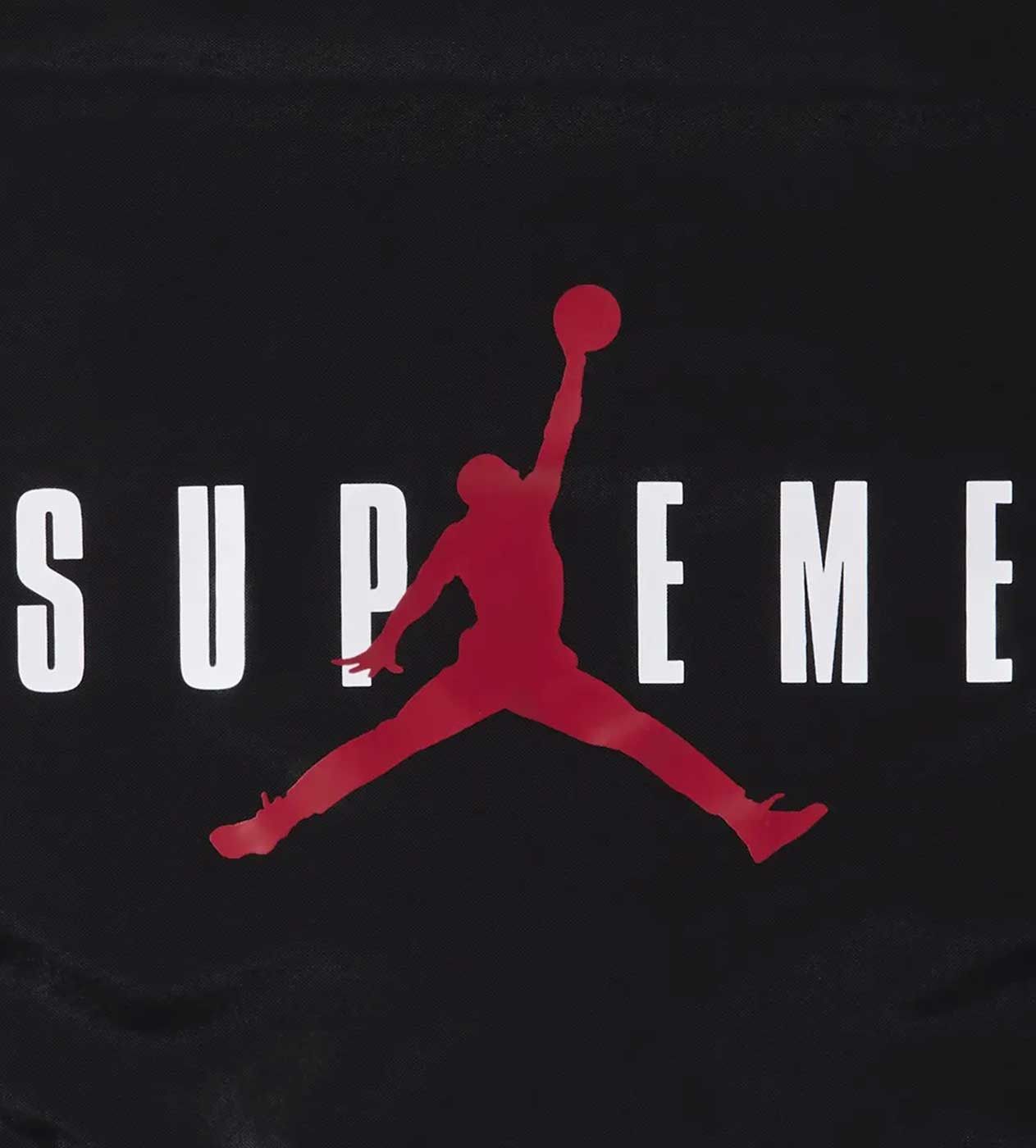 Supreme x Jordan Drawstring Bag Black Bags Size ONE SIZE - 3 Thumbnail