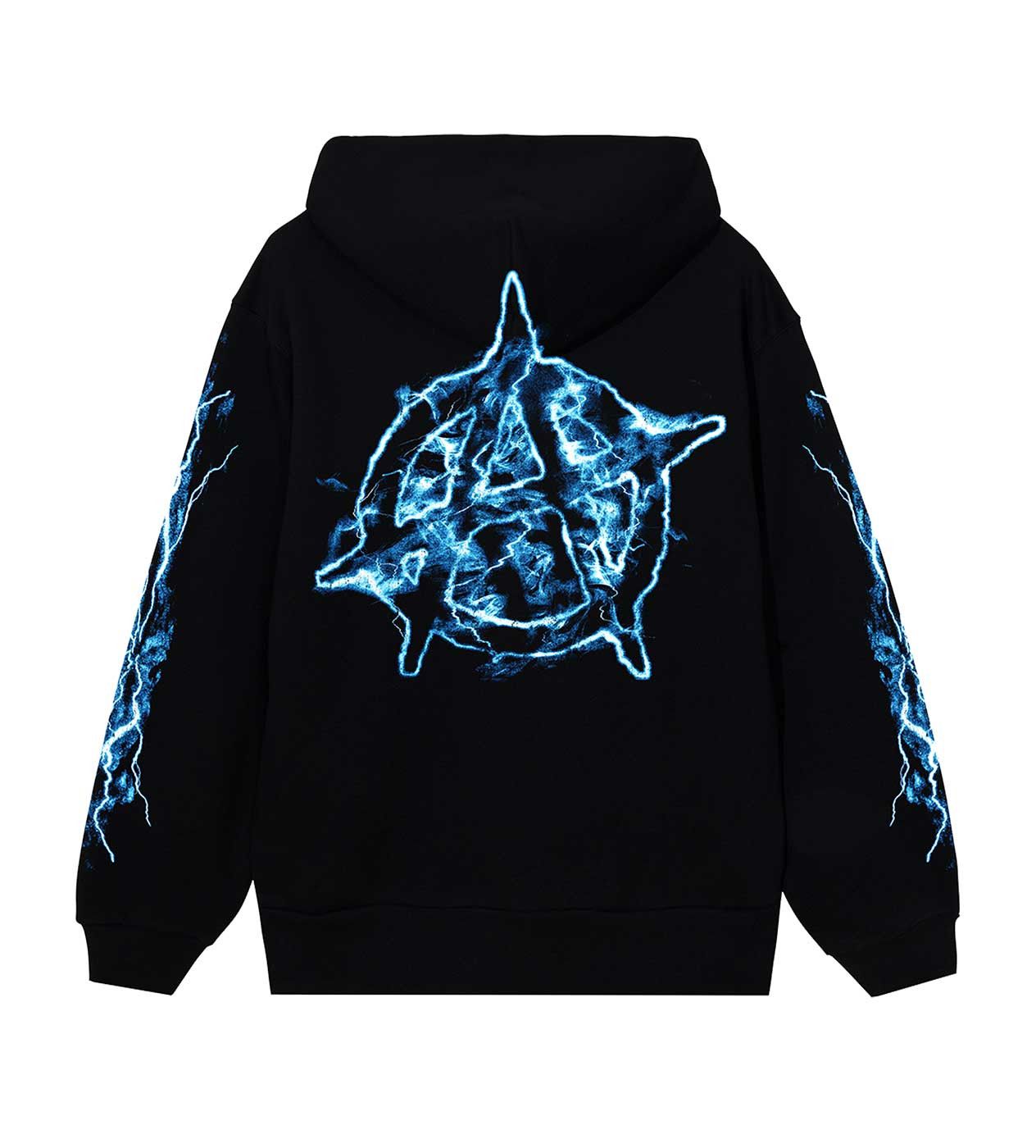 Revenge BLUE LIGHTNING ANARCHY HOODIE BLACK Size US XL / EU 56 / 4 - 2 Thumbnail