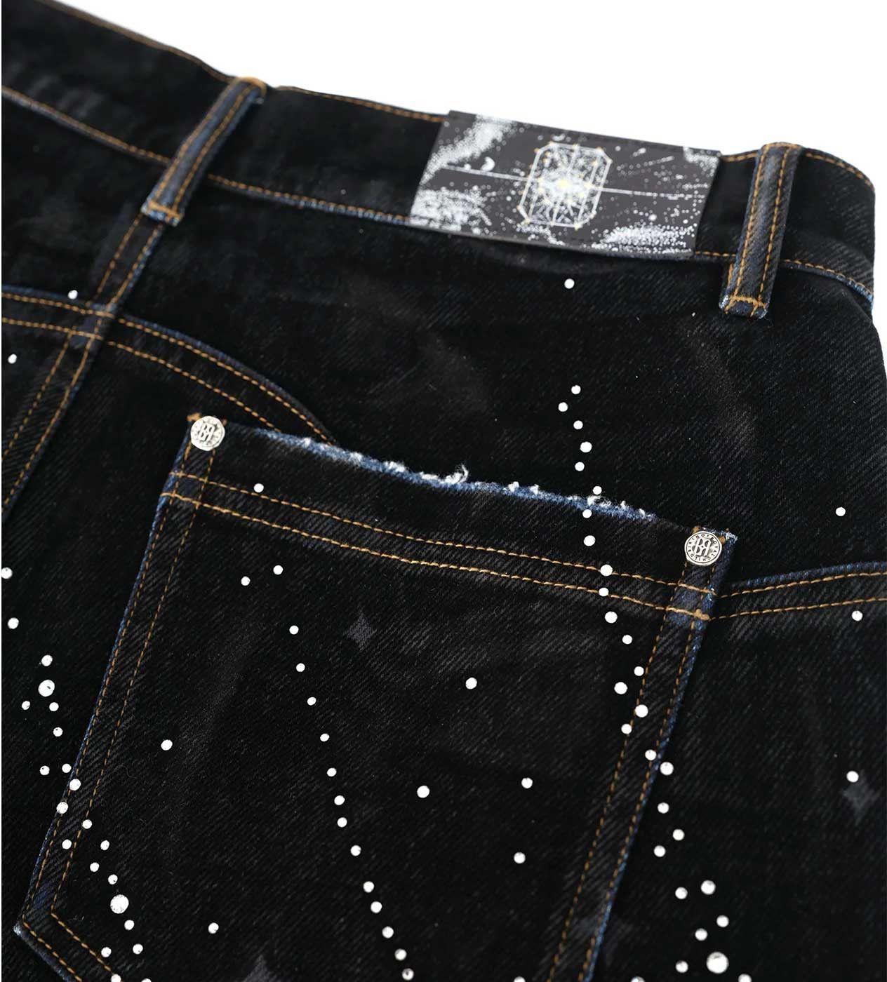 Birth of Royal Child 20k Diamond Starlight Denim Shorts Black Size US 32 / EU 48 - 3 Thumbnail