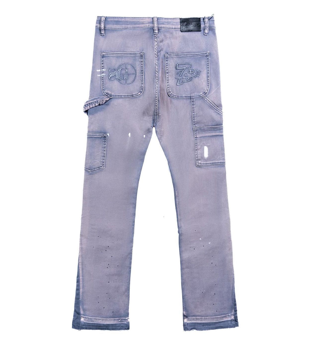 TRIPLE SEVENS x Sniper Gang Flared Denim Grey/Blue Jeans Size US 30 / EU 46 - 2 Thumbnail