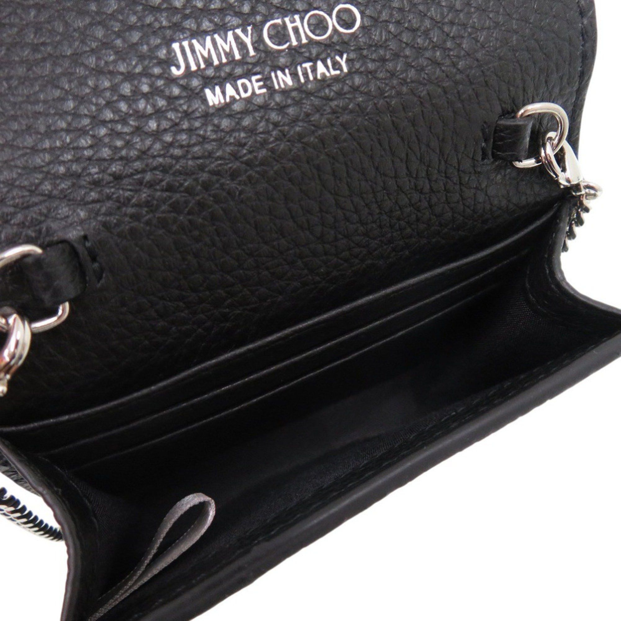 Jimmy Choo Jimmy Choo 2-Way Star Stud Card Case, Crossbody/Shoulder Bag, Leather, Black, 1043 Size ONE SIZE - 4 Thumbnail