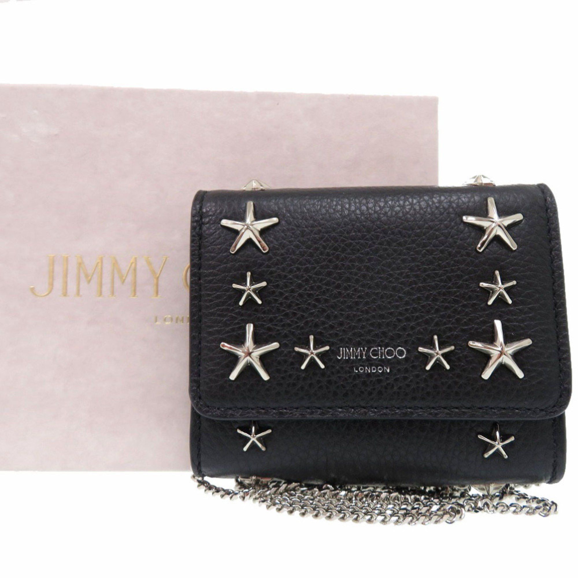 Jimmy Choo Jimmy Choo 2-Way Star Stud Card Case, Crossbody/Shoulder Bag, Leather, Black, 1043 Size ONE SIZE - 2 Thumbnail