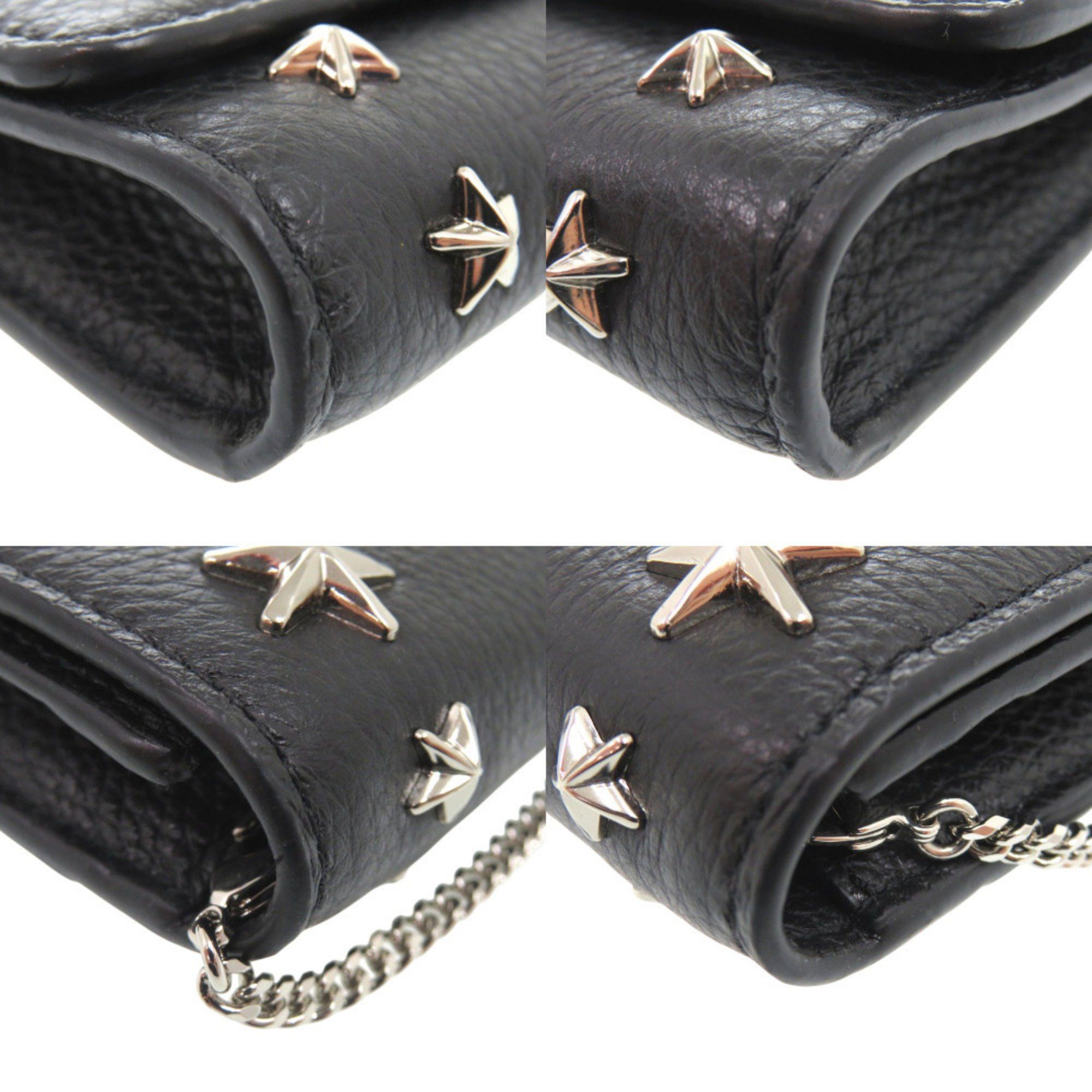 Jimmy Choo Jimmy Choo 2-Way Star Stud Card Case, Crossbody/Shoulder Bag, Leather, Black, 1043 Size ONE SIZE - 9 Thumbnail