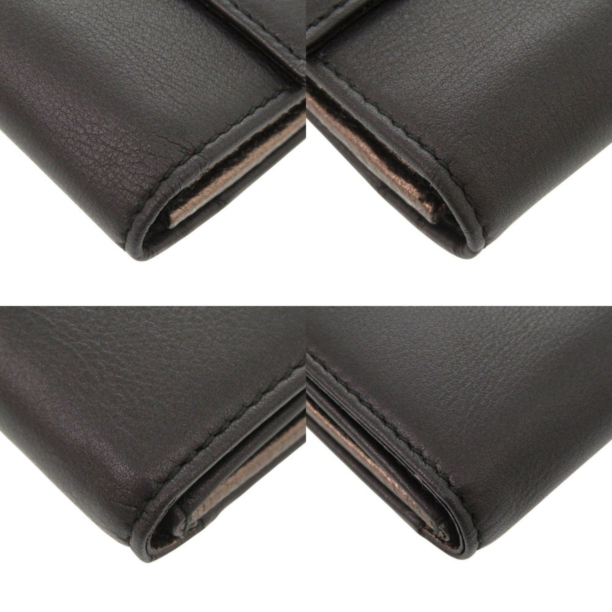 Salvatore Ferragamo Like new Salvatore Ferragamo black leather long wallet/trifold wallet 1059 Size ONE SIZE - 4 Thumbnail