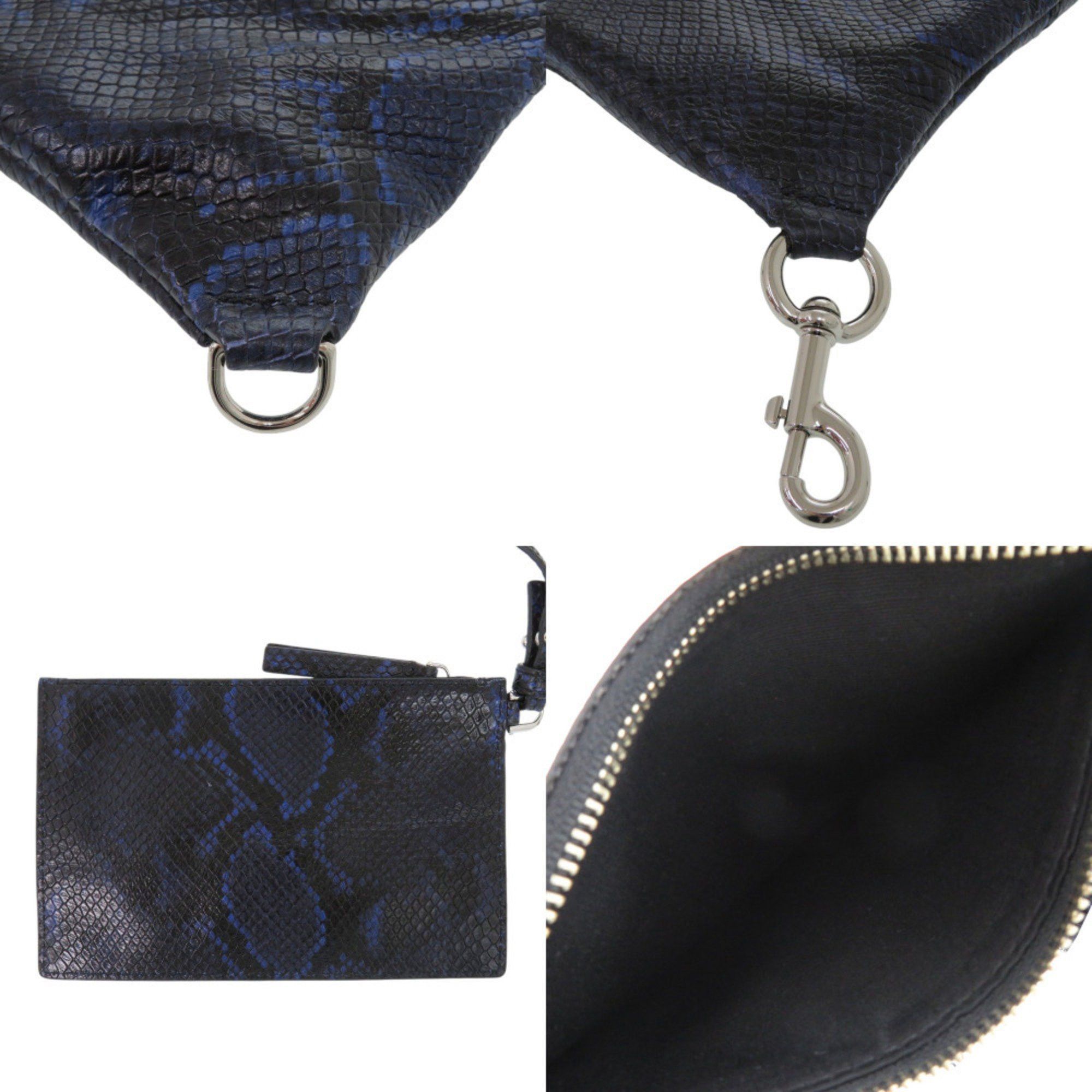 Marc Jacobs Marc Jacobs Blue Tote Bag with Pouch, Chain, Studs, and Embossed Leather, 0621 MARC JACOBS Size ONE SIZE - 8 Thumbnail