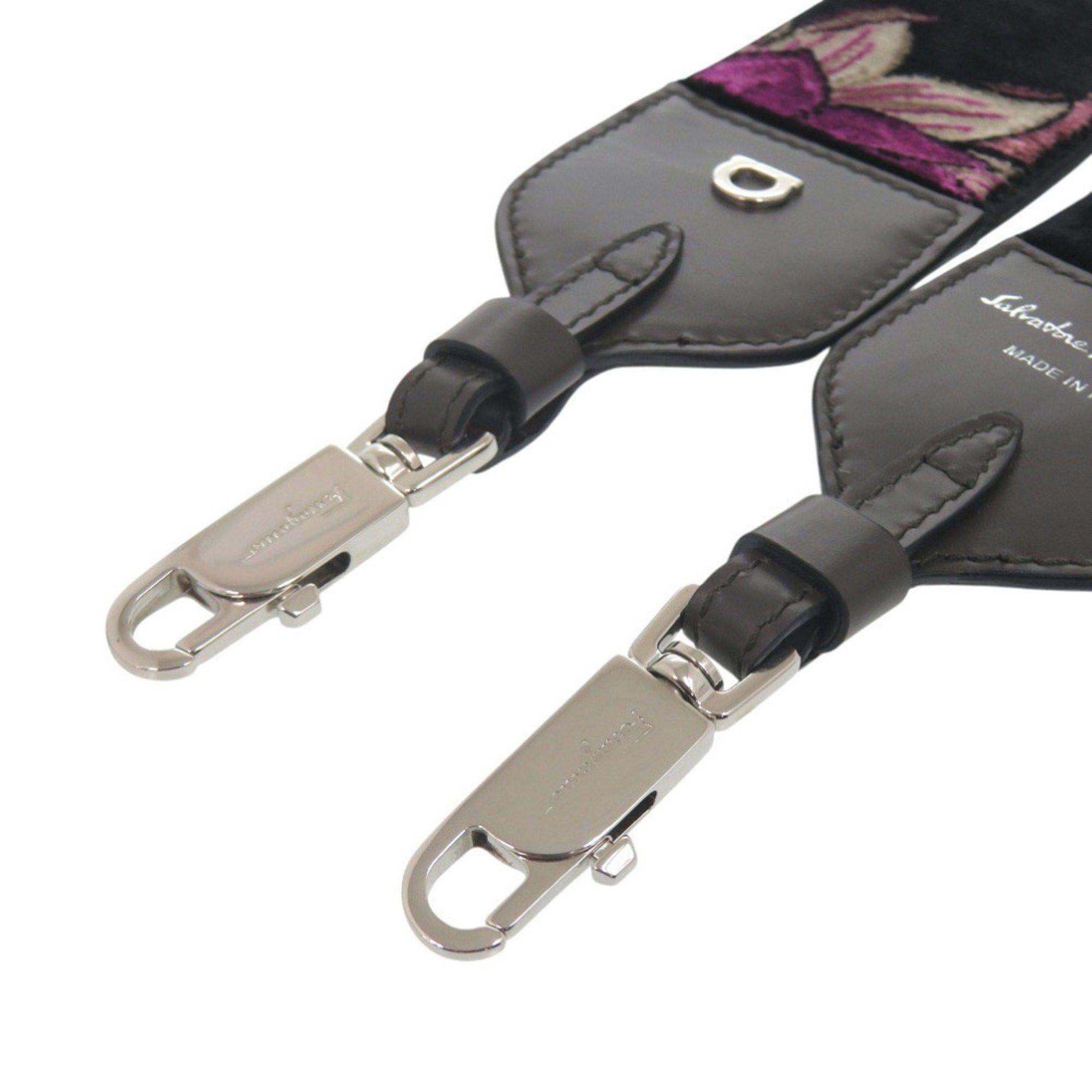 Salvatore Ferragamo Like new Salvatore Ferragamo leather and velour floral purple shoulder strap 0878 Size ONE SIZE - 6 Thumbnail