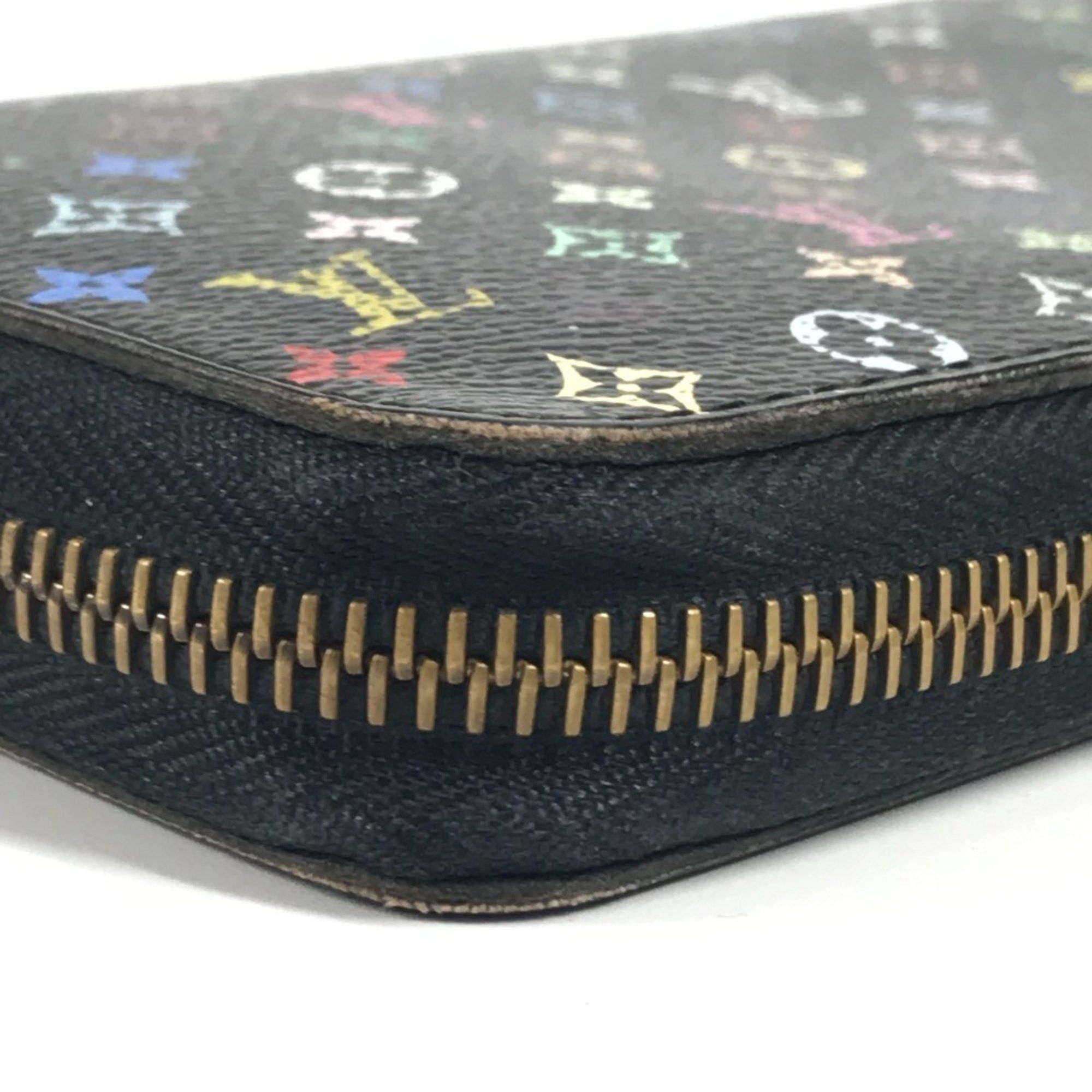 Louis Vuitton LOUIS VUITTON M60050 Monogram Multicolore Zippy Wallet, Bifold, Long Canvas, Men's/Women's, Noir/Black Size ONE SIZE - 8 Thumbnail