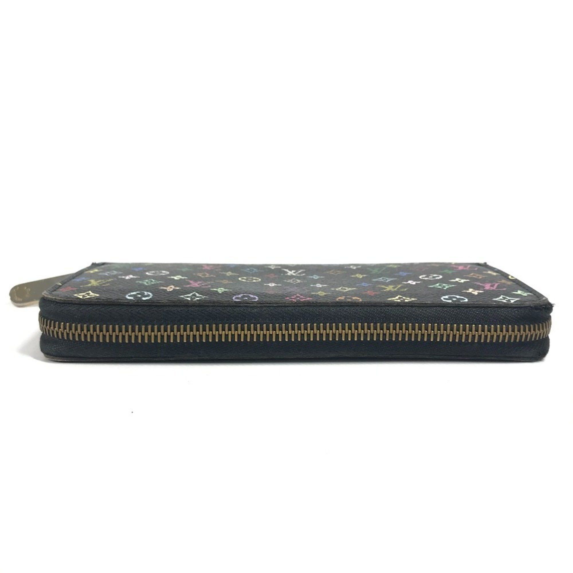 Louis Vuitton LOUIS VUITTON M60050 Monogram Multicolore Zippy Wallet, Bifold, Long Canvas, Men's/Women's, Noir/Black Size ONE SIZE - 6 Thumbnail