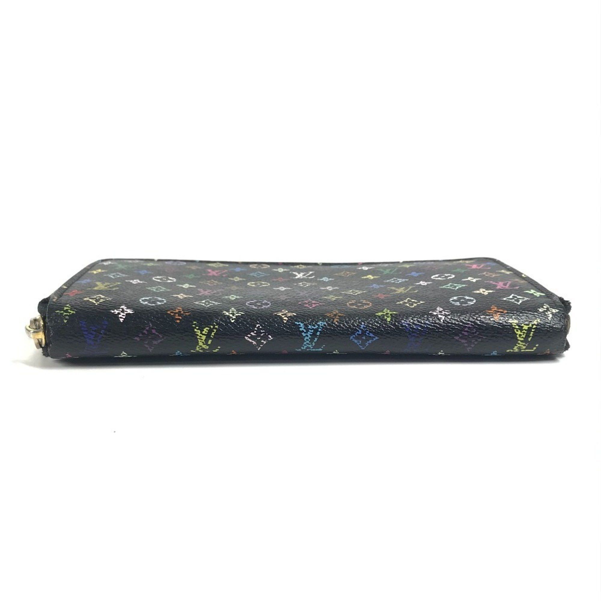 Louis Vuitton LOUIS VUITTON M60050 Monogram Multicolore Zippy Wallet, Bifold, Long Canvas, Men's/Women's, Noir/Black Size ONE SIZE - 5 Thumbnail
