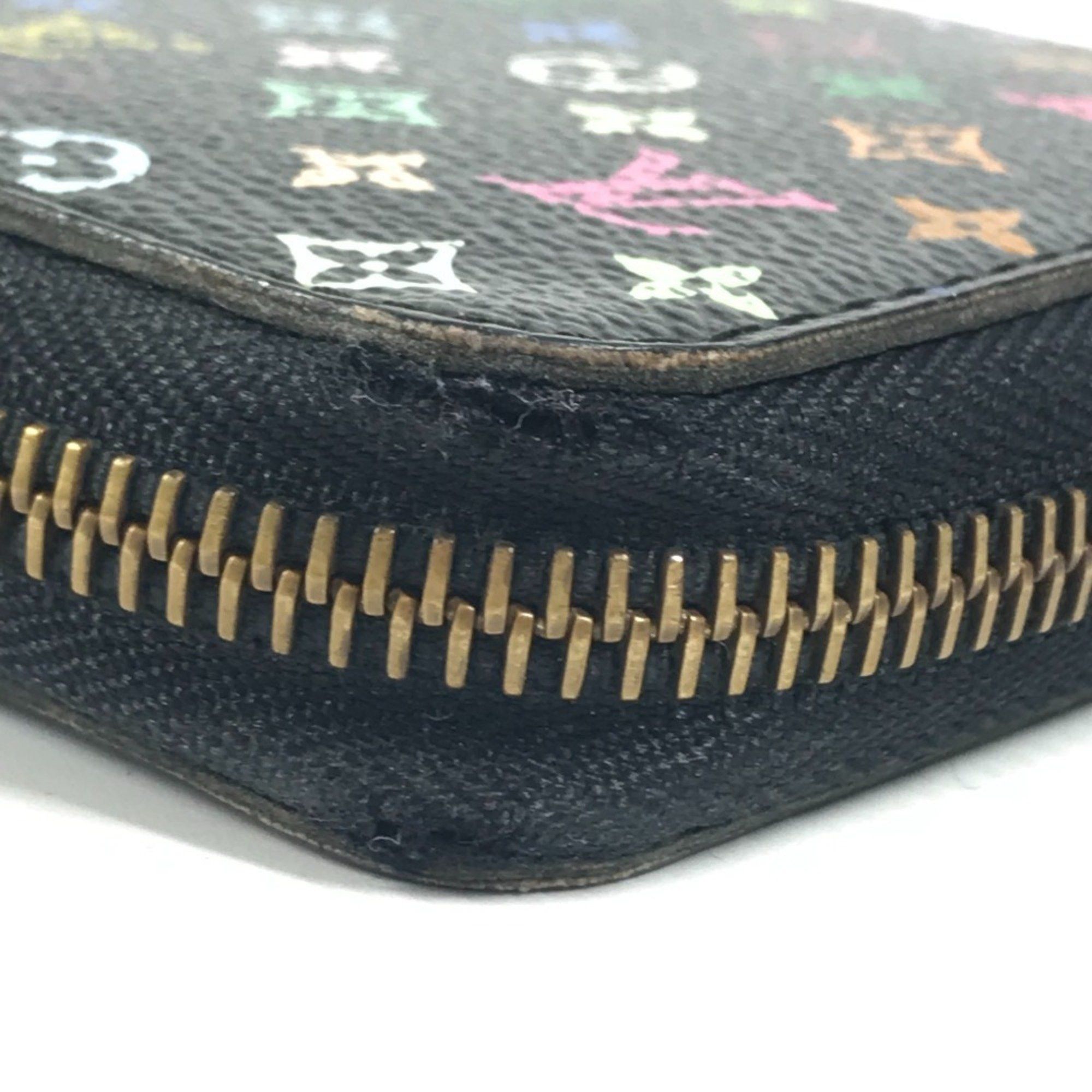 Louis Vuitton LOUIS VUITTON M60050 Monogram Multicolore Zippy Wallet, Bifold, Long Canvas, Men's/Women's, Noir/Black Size ONE SIZE - 7 Thumbnail