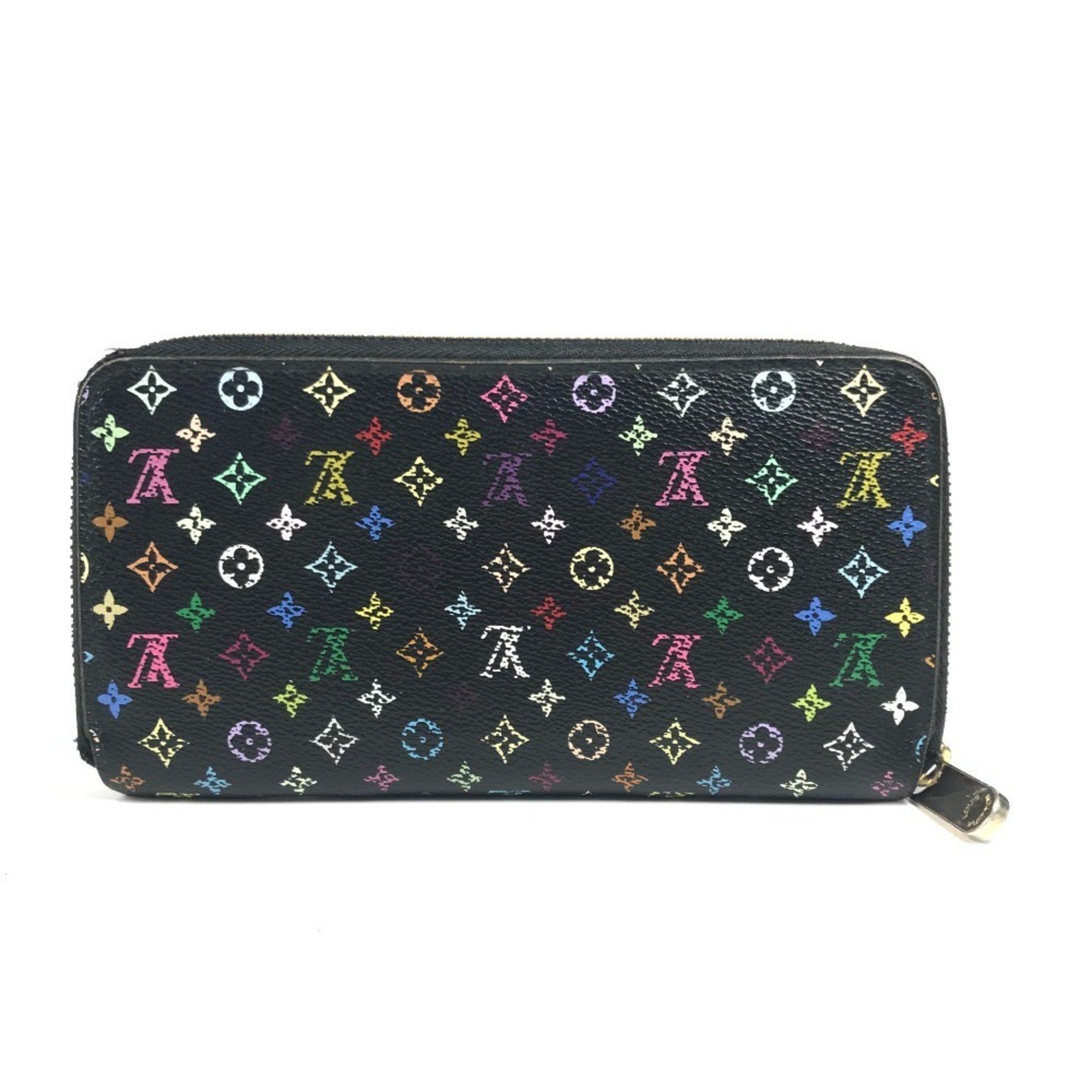 Louis Vuitton LOUIS VUITTON M60050 Monogram Multicolore Zippy Wallet, Bifold, Long Canvas, Men's/Women's, Noir/Black Size ONE SIZE - 2 Thumbnail