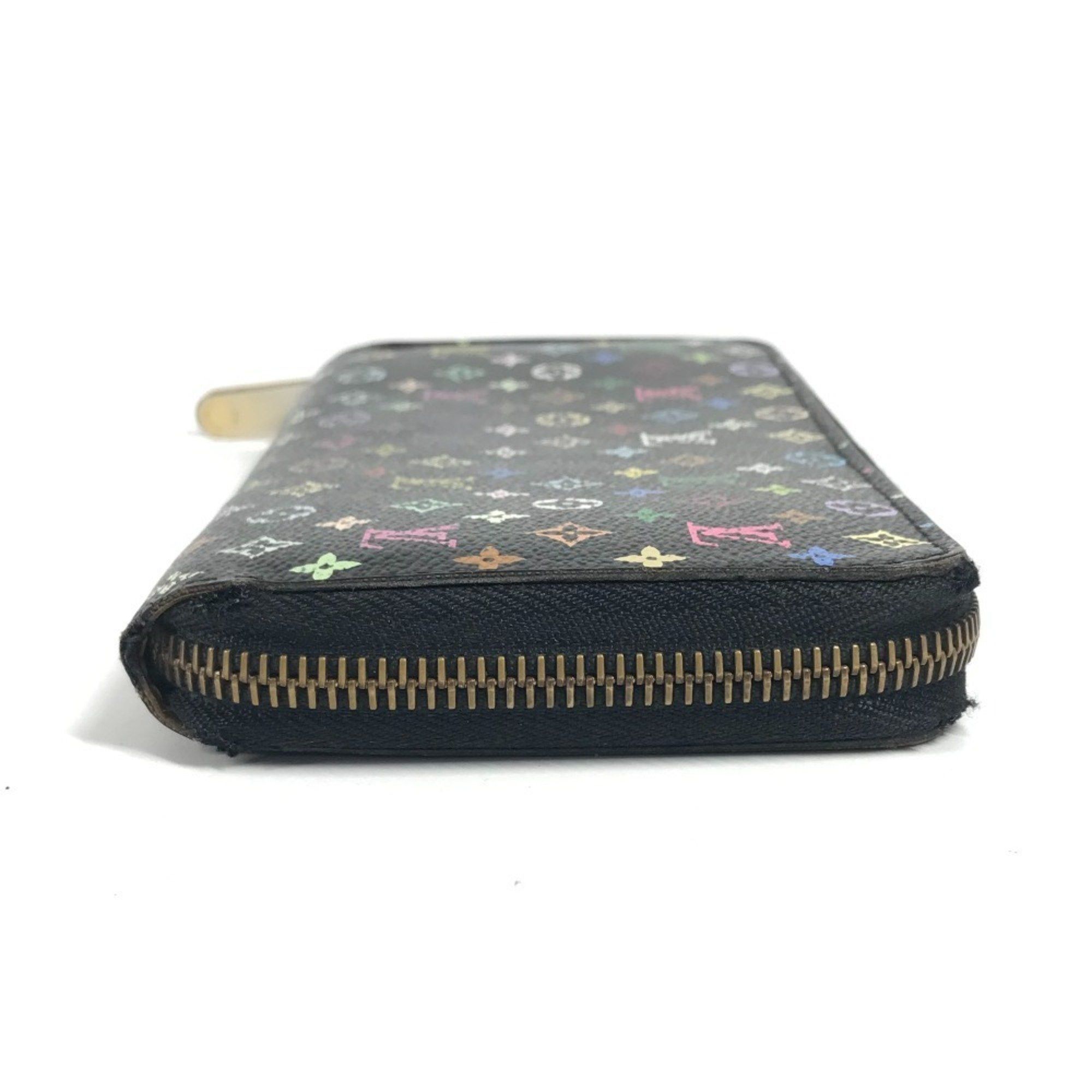 Louis Vuitton LOUIS VUITTON M60050 Monogram Multicolore Zippy Wallet, Bifold, Long Canvas, Men's/Women's, Noir/Black Size ONE SIZE - 4 Thumbnail