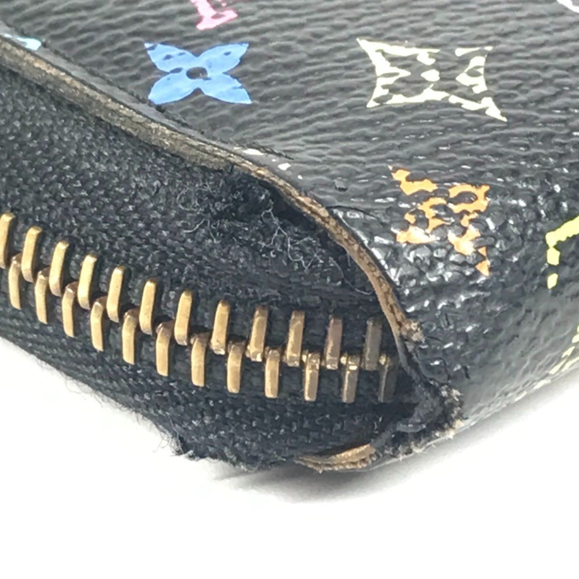 Louis Vuitton LOUIS VUITTON M60050 Monogram Multicolore Zippy Wallet, Bifold, Long Canvas, Men's/Women's, Noir/Black Size ONE SIZE - 11 Thumbnail
