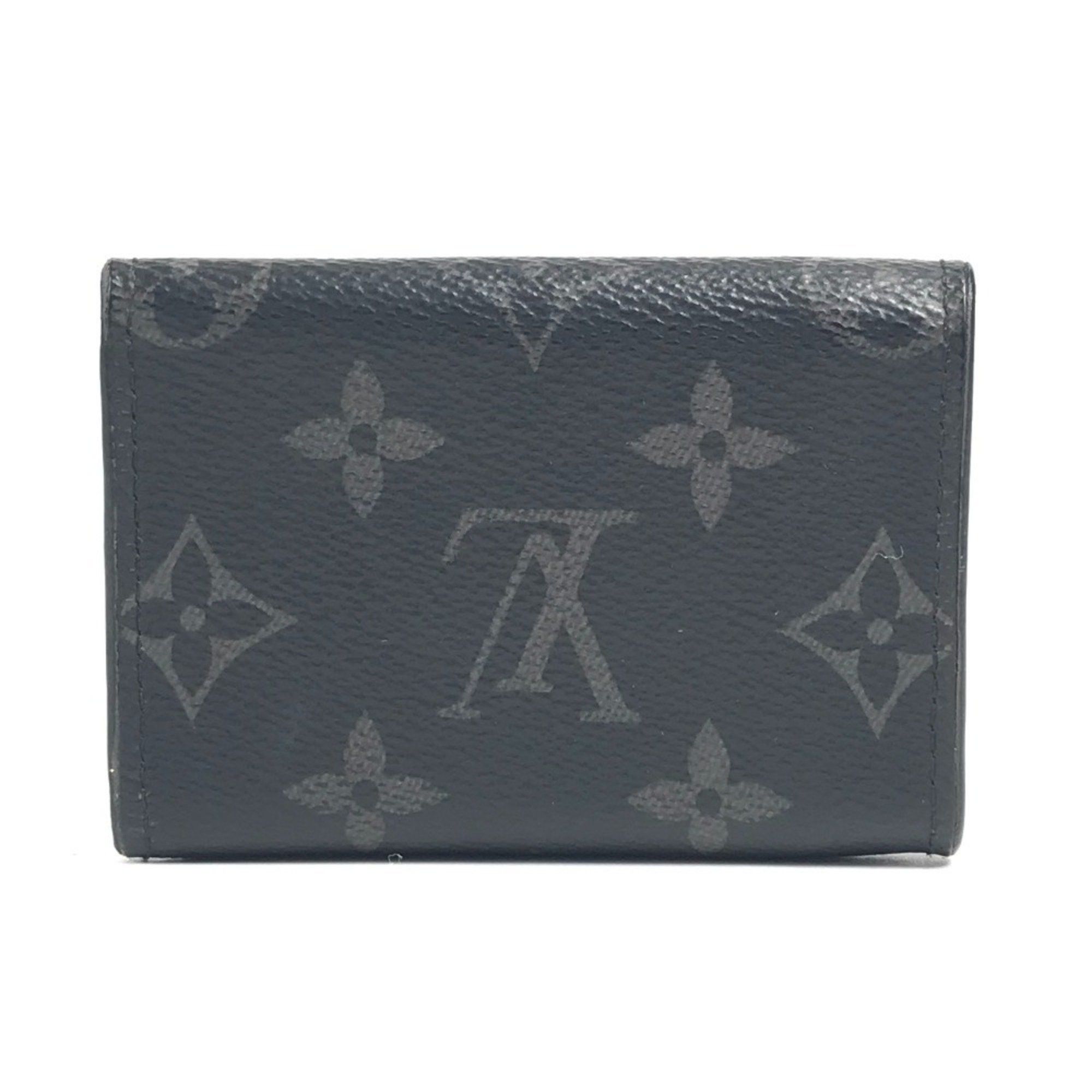 Louis Vuitton LOUIS VUITTON M45417 Monogram Eclipse Discovery Compact Wallet, Tri-fold Wallet in Canvas, Black, for Men and Women Size ONE SIZE - 2 Thumbnail