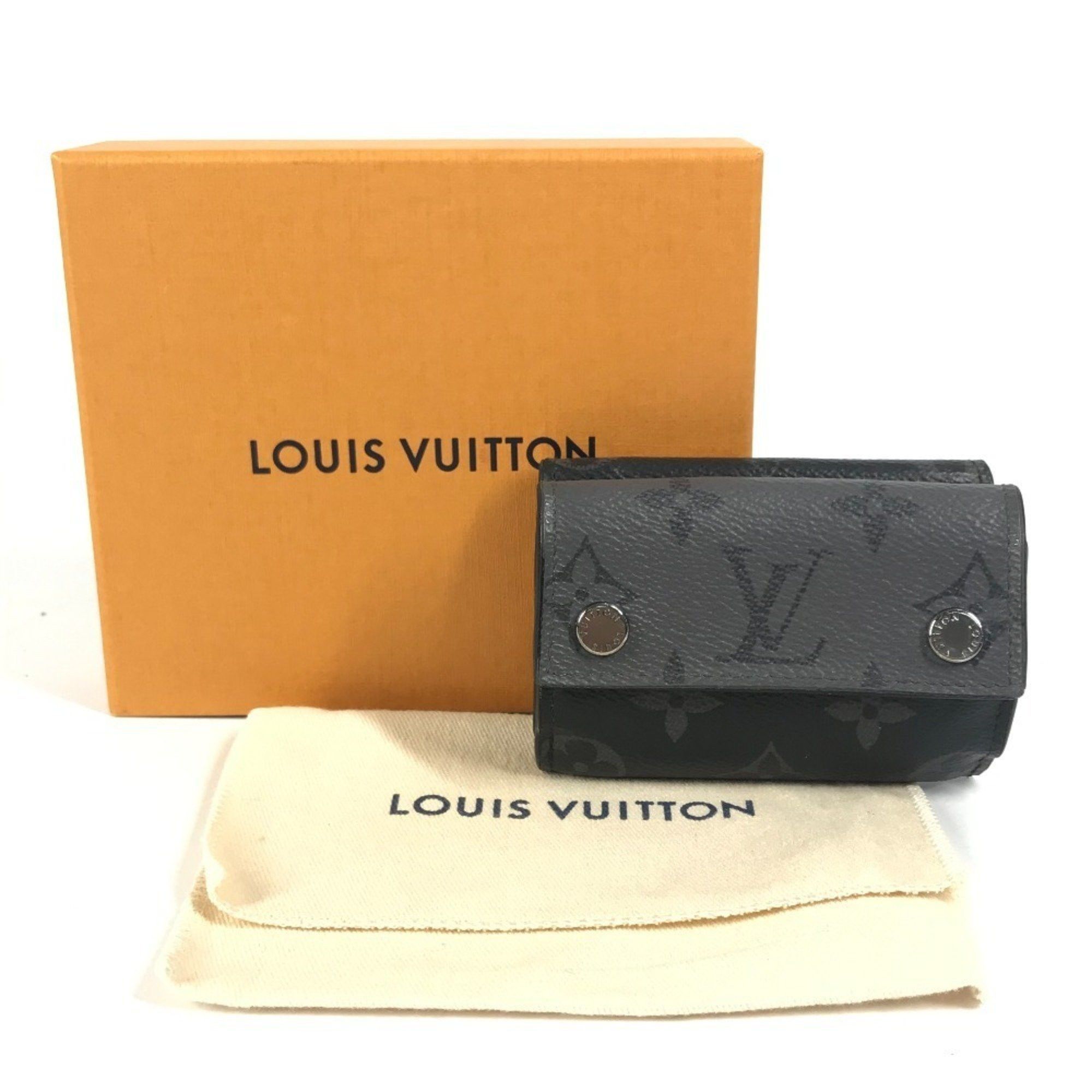 Louis Vuitton LOUIS VUITTON M45417 Monogram Eclipse Discovery Compact Wallet, Tri-fold Wallet in Canvas, Black, for Men and Women Size ONE SIZE - 18 Thumbnail