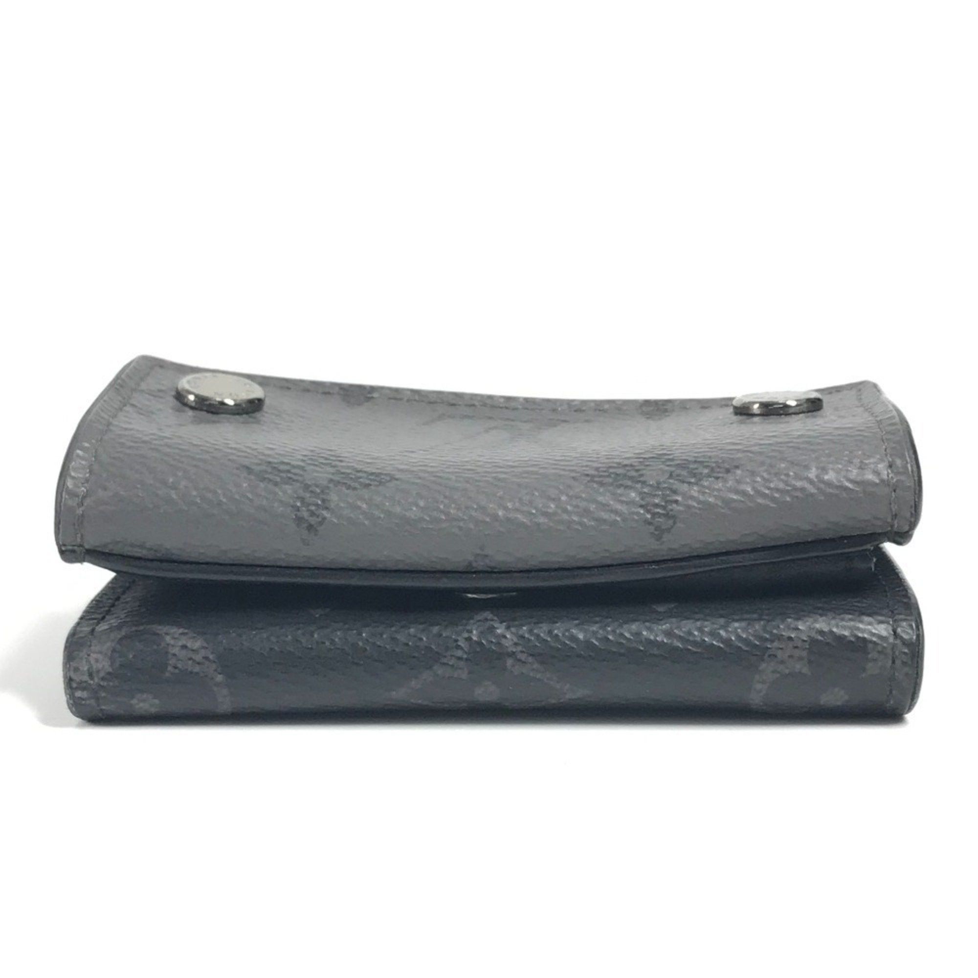 Louis Vuitton LOUIS VUITTON M45417 Monogram Eclipse Discovery Compact Wallet, Tri-fold Wallet in Canvas, Black, for Men and Women Size ONE SIZE - 6 Thumbnail