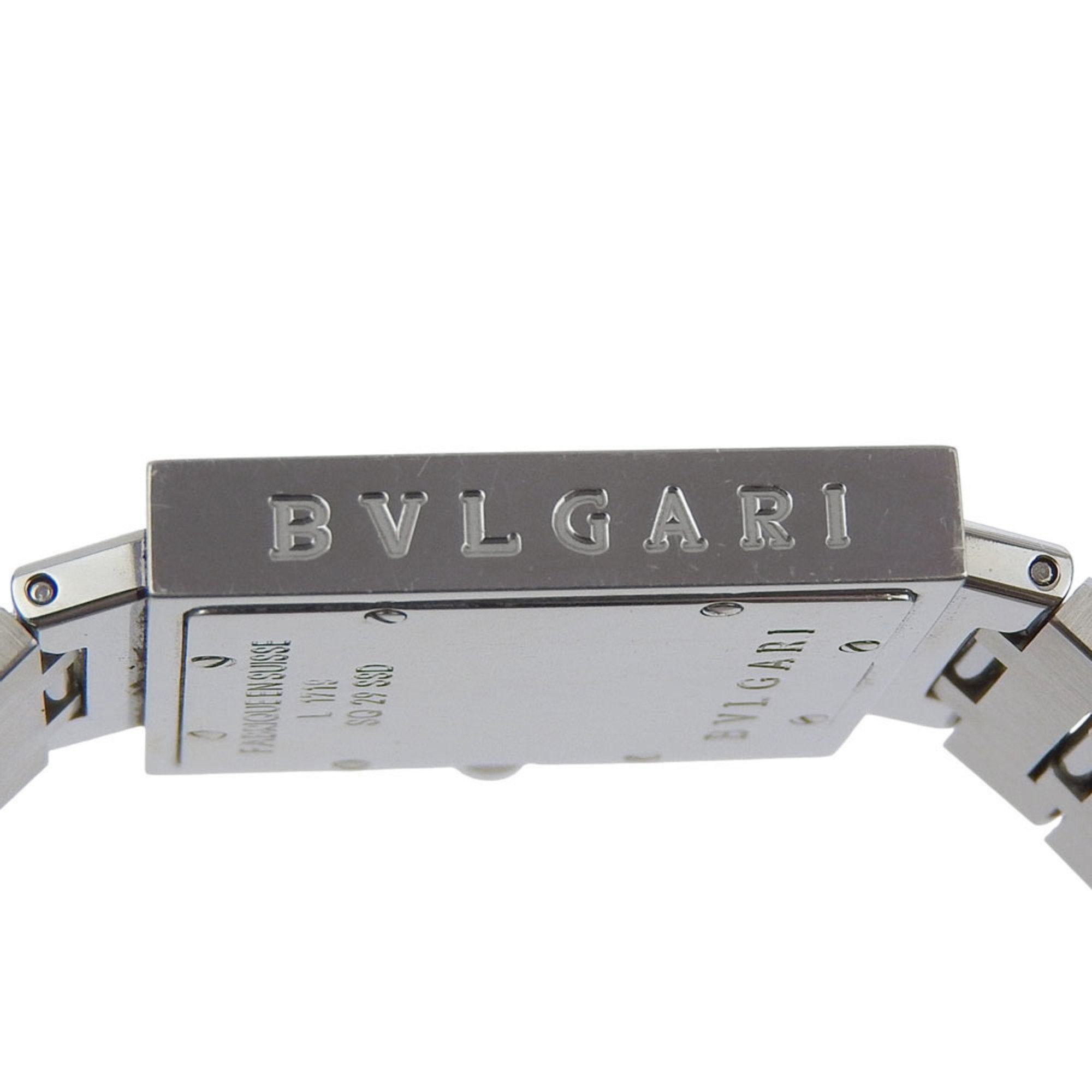 Bvlgari BVLGARI Quadrado Watch SQ29SSD Stainless Steel Quartz Analog Display Black Dial Unisex Size ONE SIZE - 7 Thumbnail