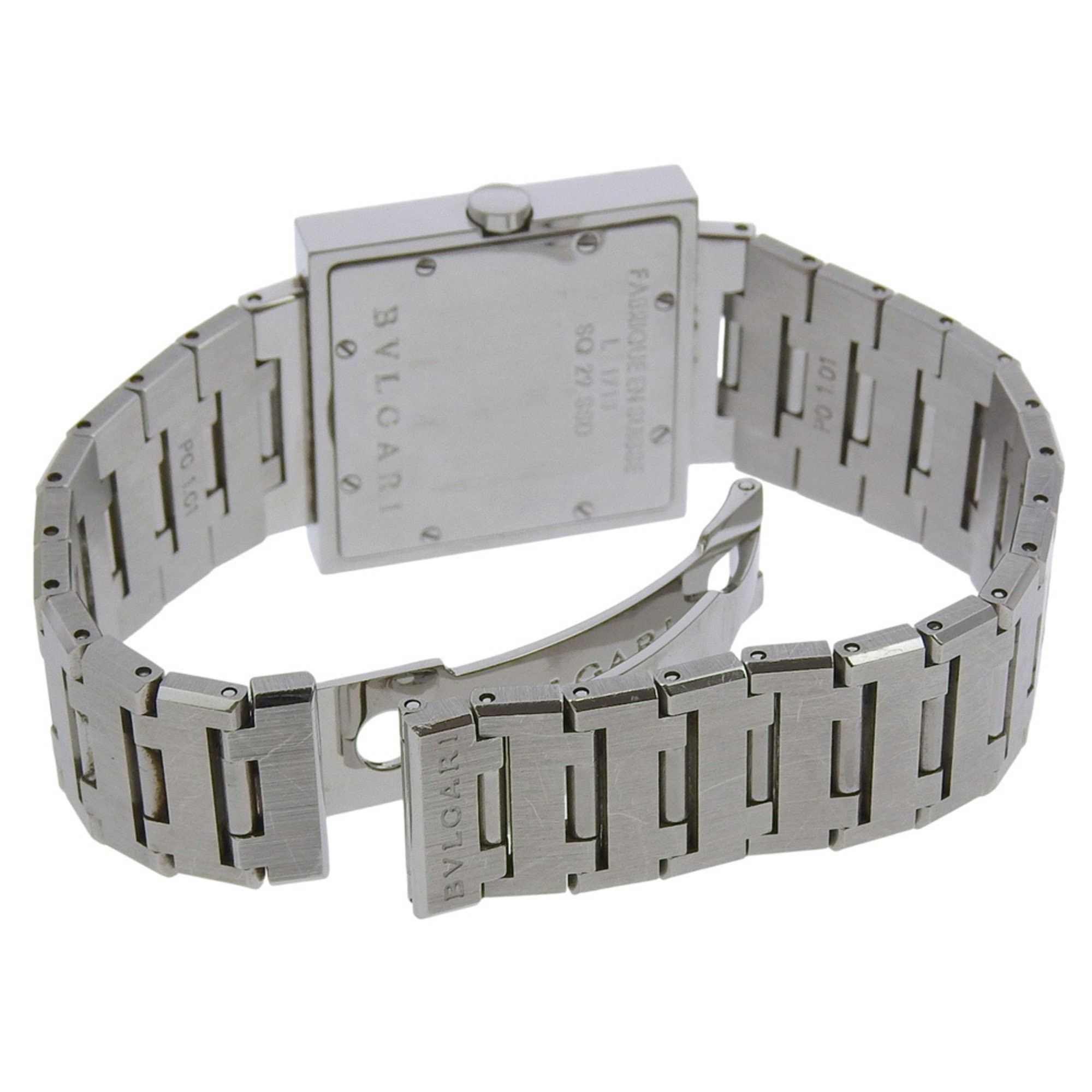 Bvlgari BVLGARI Quadrado Watch SQ29SSD Stainless Steel Quartz Analog Display Black Dial Unisex Size ONE SIZE - 5 Thumbnail