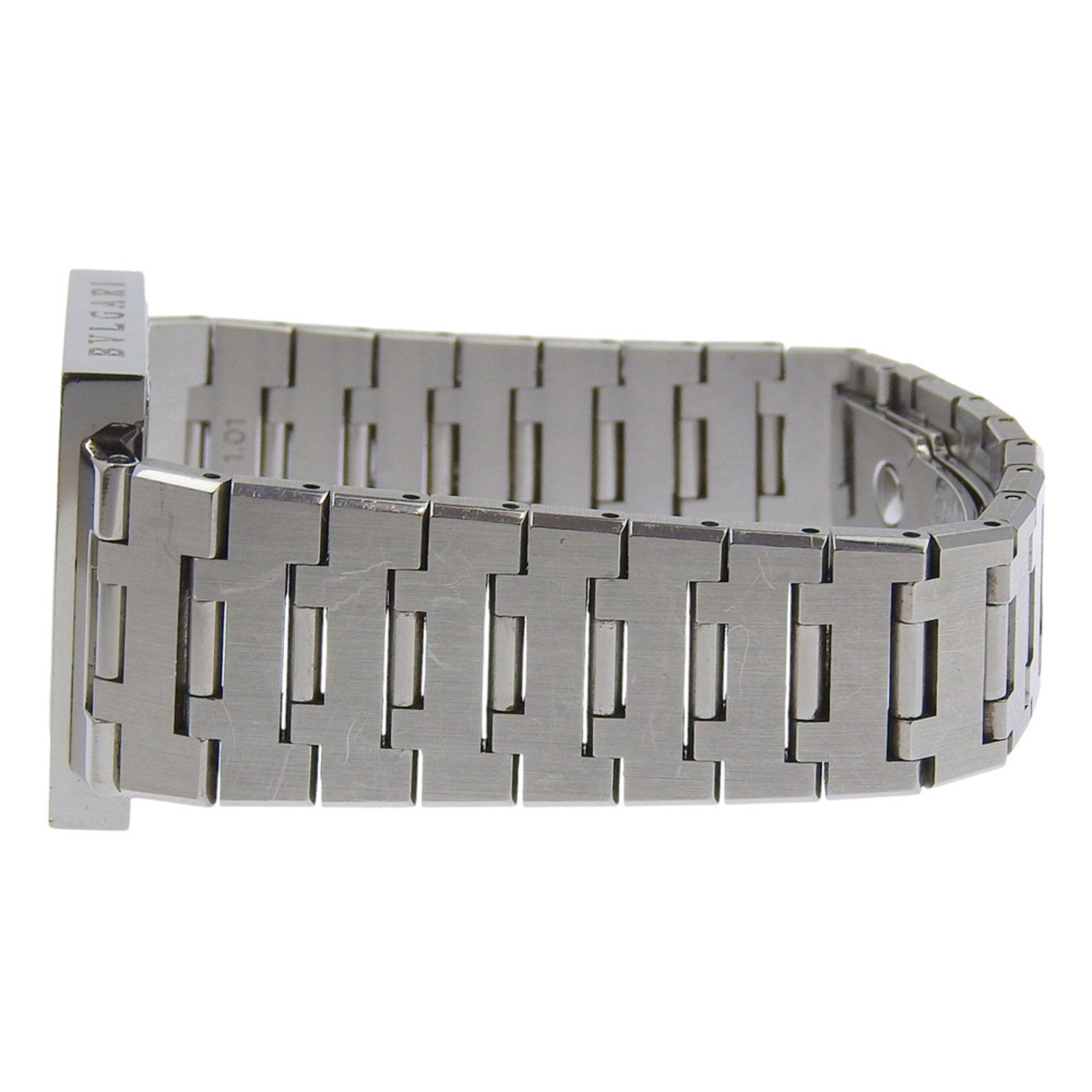 Bvlgari BVLGARI Quadrado Watch SQ29SSD Stainless Steel Quartz Analog Display Black Dial Unisex Size ONE SIZE - 4 Thumbnail