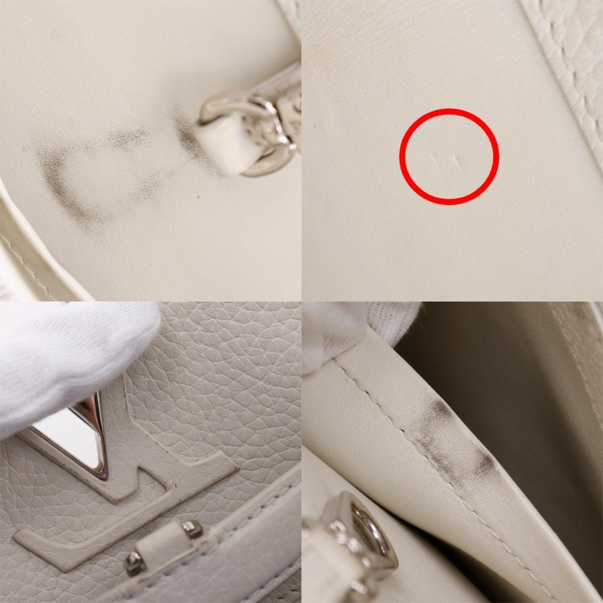 Louis Vuitton Louis Vuitton Capucines MM Handbag, Parnassus x Taurillon Leather, Made in France, 2015, Blue/White, AH5105, A5, Flap, CAPCSINE MM, Women's Size ONE SIZE - 9 Thumbnail