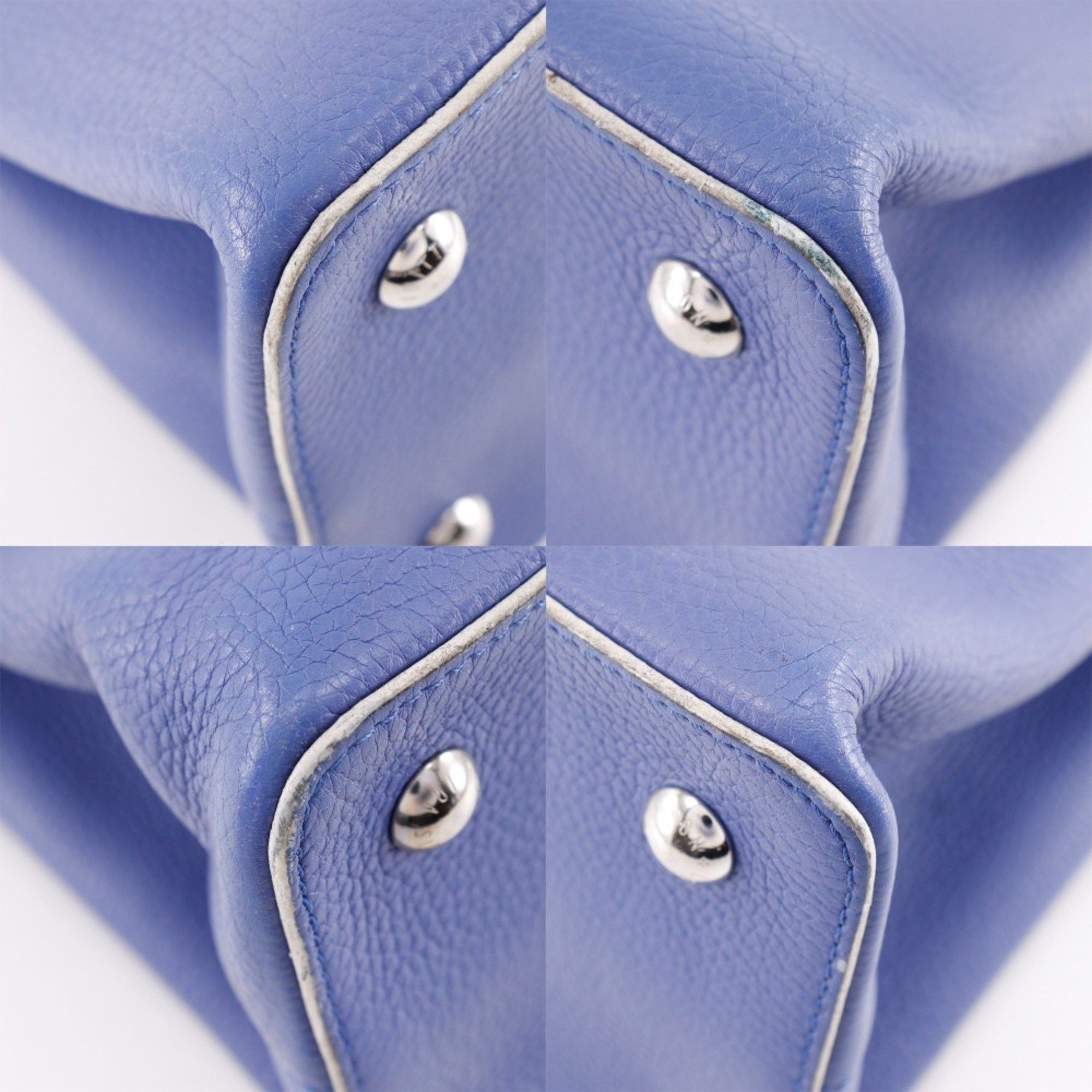 Louis Vuitton Louis Vuitton Capucines MM Handbag, Parnassus x Taurillon Leather, Made in France, 2015, Blue/White, AH5105, A5, Flap, CAPCSINE MM, Women's Size ONE SIZE - 4 Thumbnail