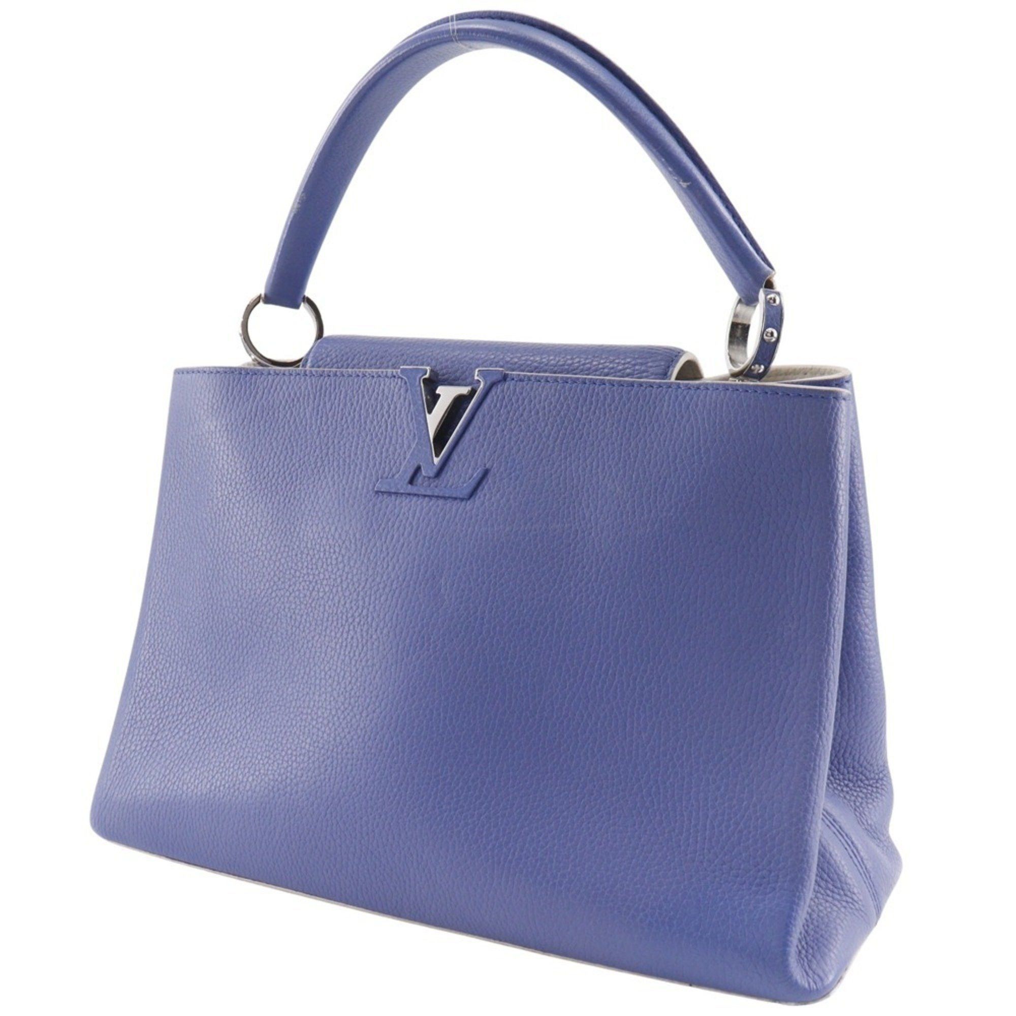 Louis Vuitton Louis Vuitton Capucines MM Handbag, Parnassus x Taurillon Leather, Made in France, 2015, Blue/White, AH5105, A5, Flap, CAPCSINE MM, Women's Size ONE SIZE - 2 Thumbnail