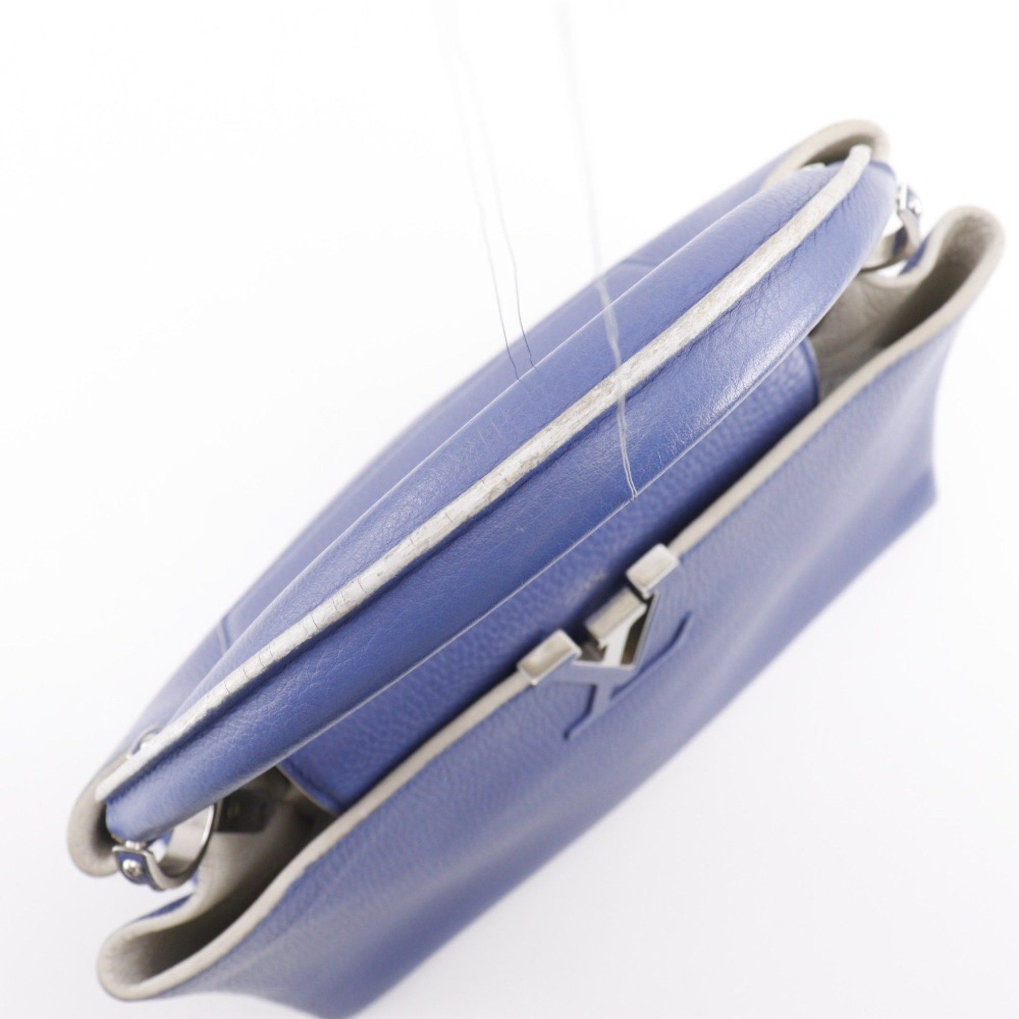 Louis Vuitton Louis Vuitton Capucines MM Handbag, Parnassus x Taurillon Leather, Made in France, 2015, Blue/White, AH5105, A5, Flap, CAPCSINE MM, Women's Size ONE SIZE - 5 Thumbnail