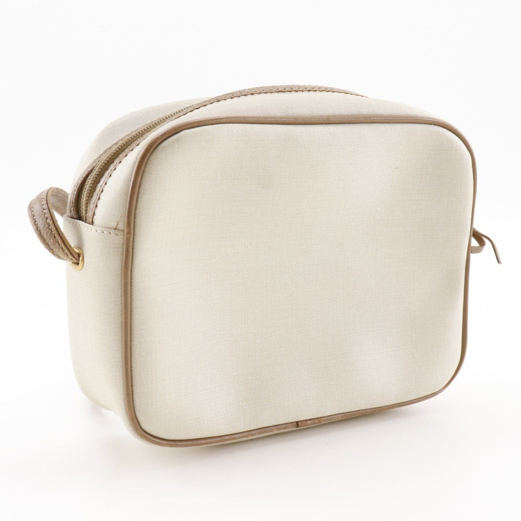 Dior Christian Dior CD logo shoulder bag, vintage PVC, made in France, beige, with zipper, logo, for women. Size ONE SIZE - 3 Thumbnail