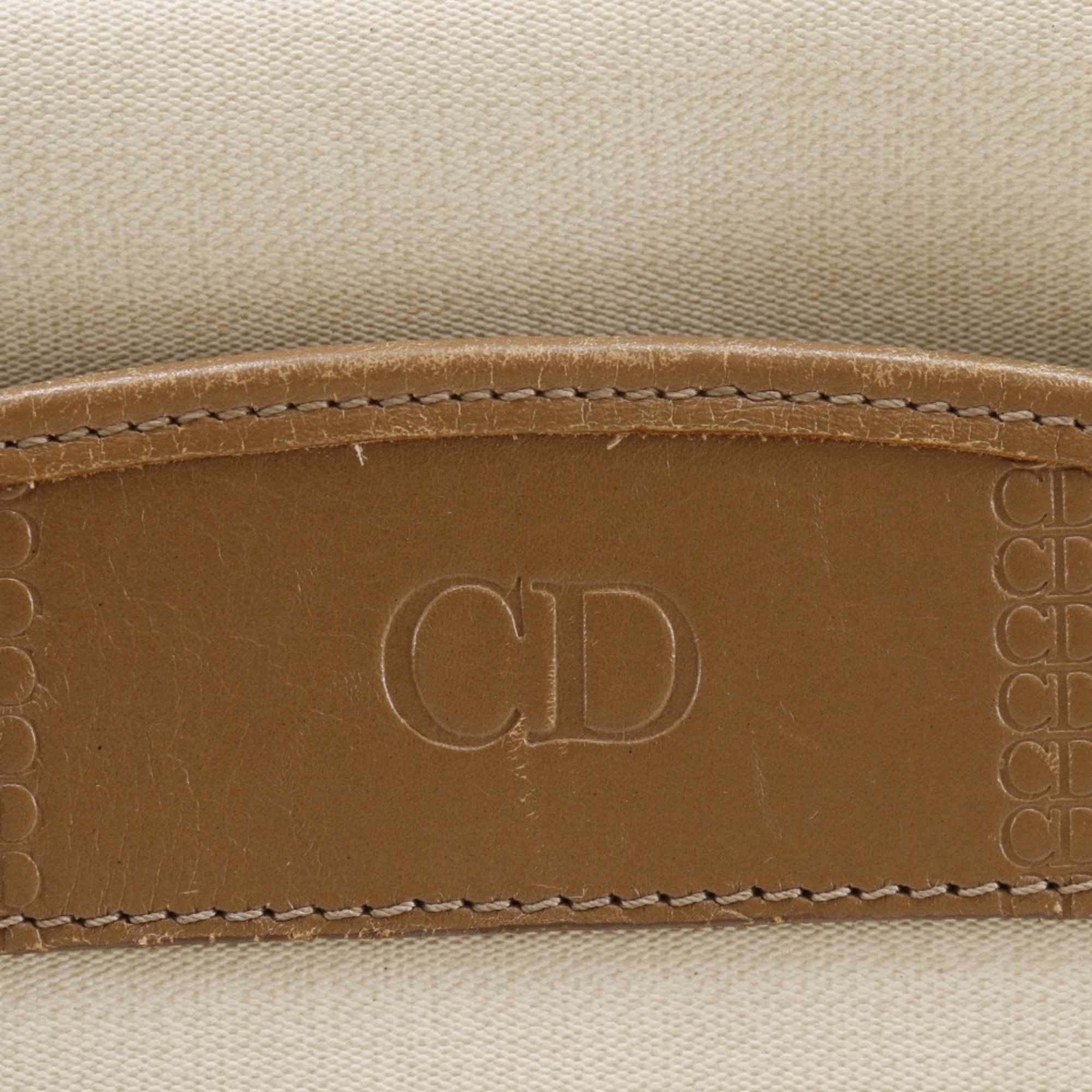 Dior Christian Dior CD logo shoulder bag, vintage PVC, made in France, beige, with zipper, logo, for women. Size ONE SIZE - 10 Thumbnail