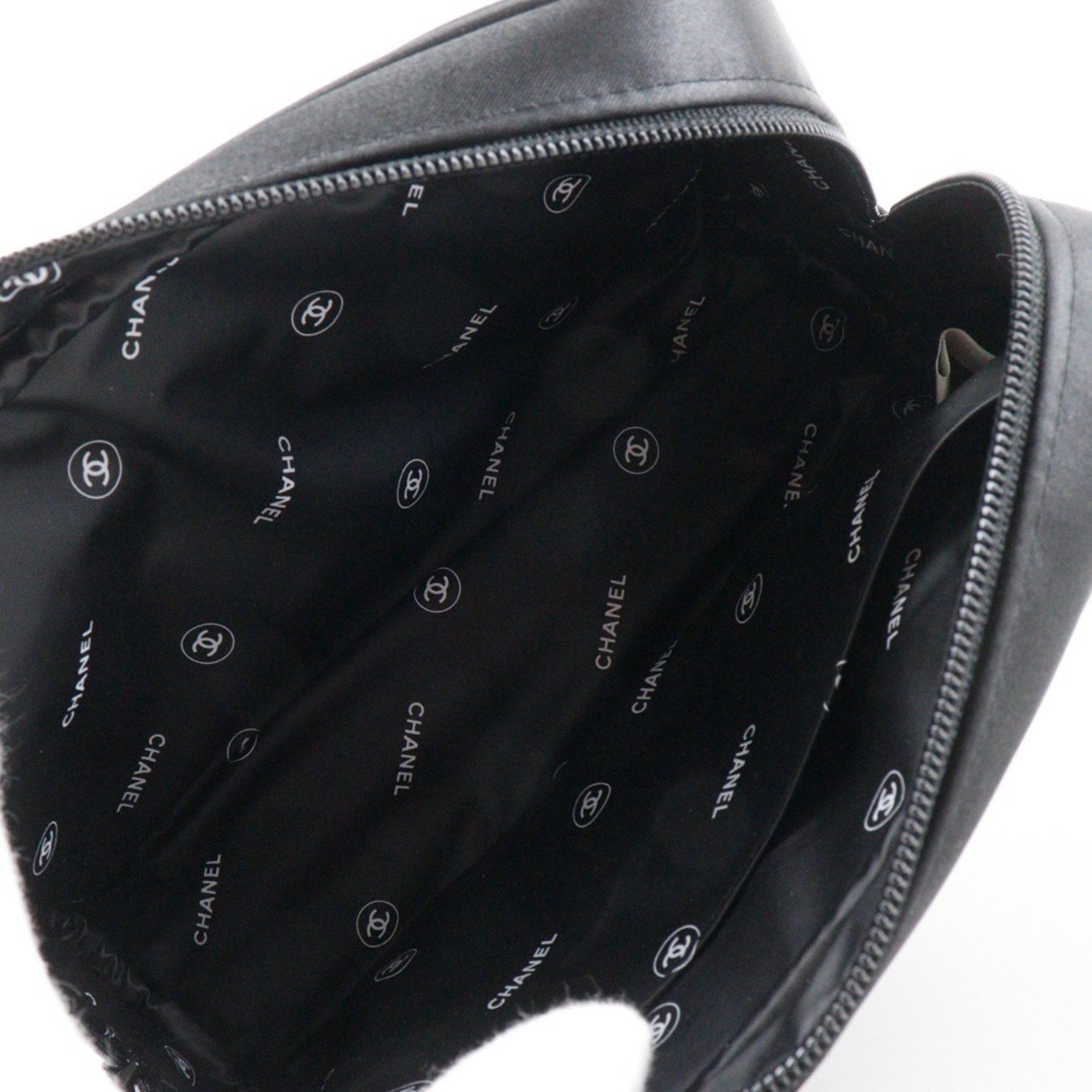 Chanel CHANEL Mademoiselle Pouch, Novelty, Nylon, Black, Zipper, Mademoiselle, Women's Size ONE SIZE - 5 Thumbnail