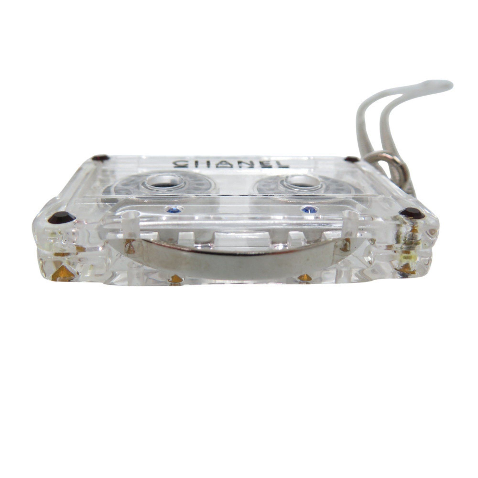 Chanel CHANEL Cassette Tape Rhinestone Necklace, Plastic, Clear, 1434 Size ONE SIZE - 5 Thumbnail