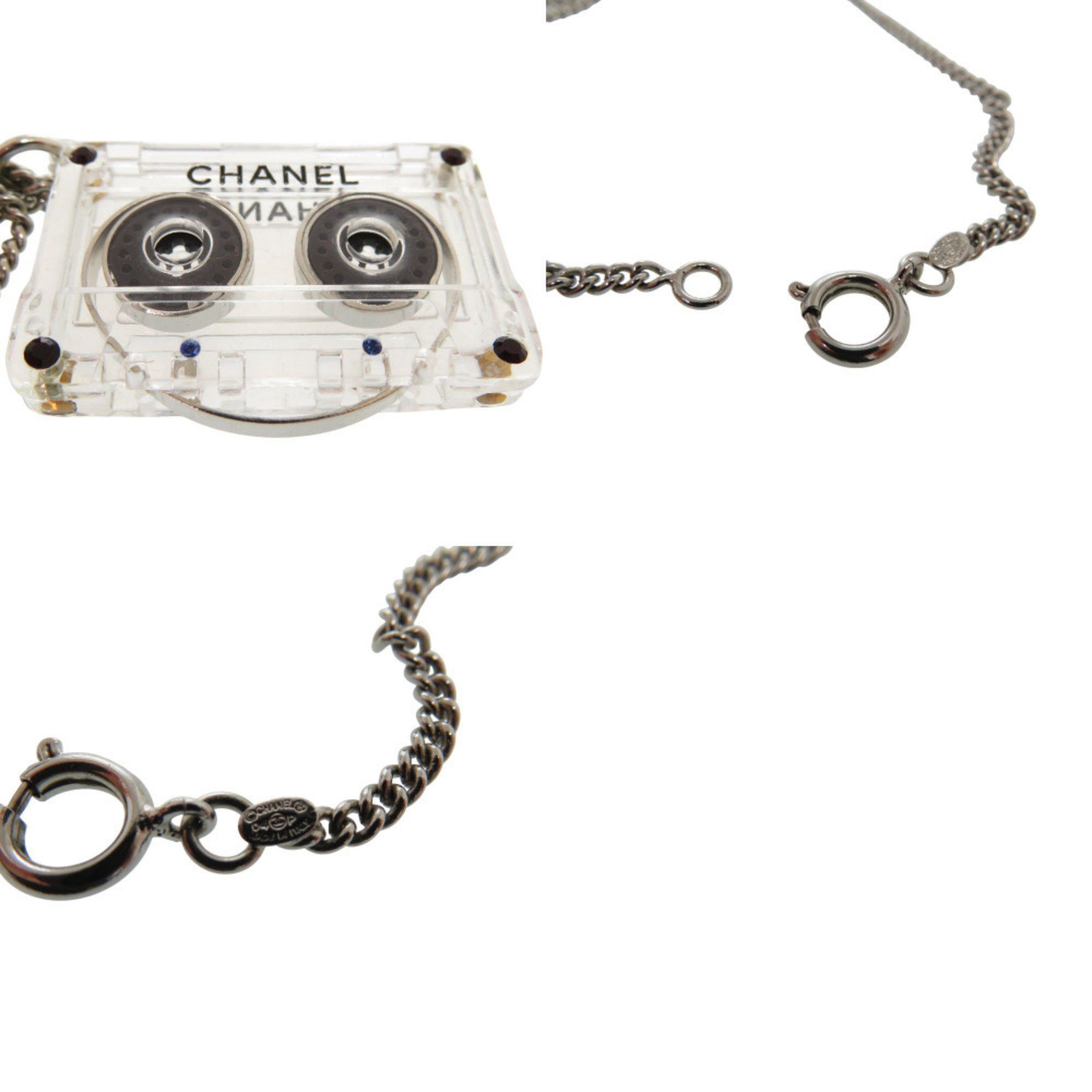 Chanel CHANEL Cassette Tape Rhinestone Necklace, Plastic, Clear, 1434 Size ONE SIZE - 10 Thumbnail