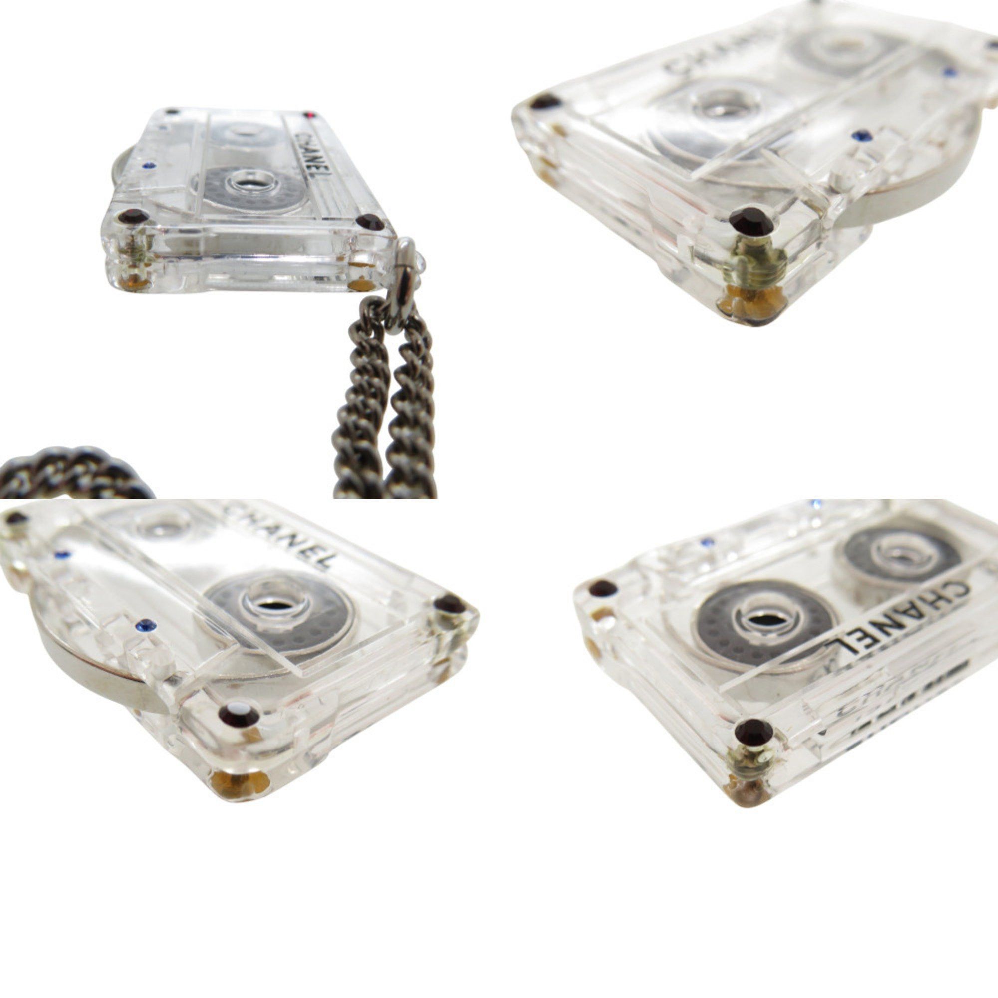 Chanel CHANEL Cassette Tape Rhinestone Necklace, Plastic, Clear, 1434 Size ONE SIZE - 8 Thumbnail