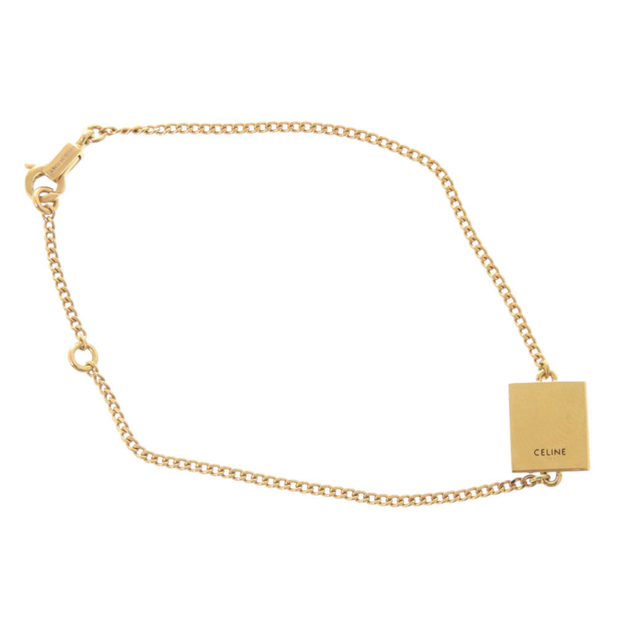 Celine Like new Celine Alphabet P Initial Bracelet 46B0P6BRA GP Gold 0630 CELINE Size ONE SIZE - 3 Thumbnail
